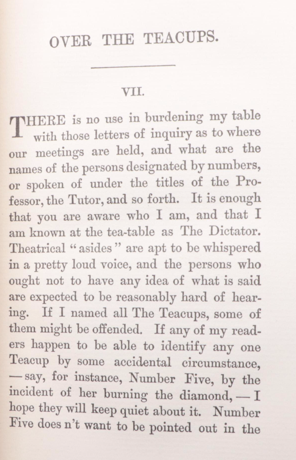 "Over the Teacups" Two-Volume Set and More by Oliver Wendell Holmes