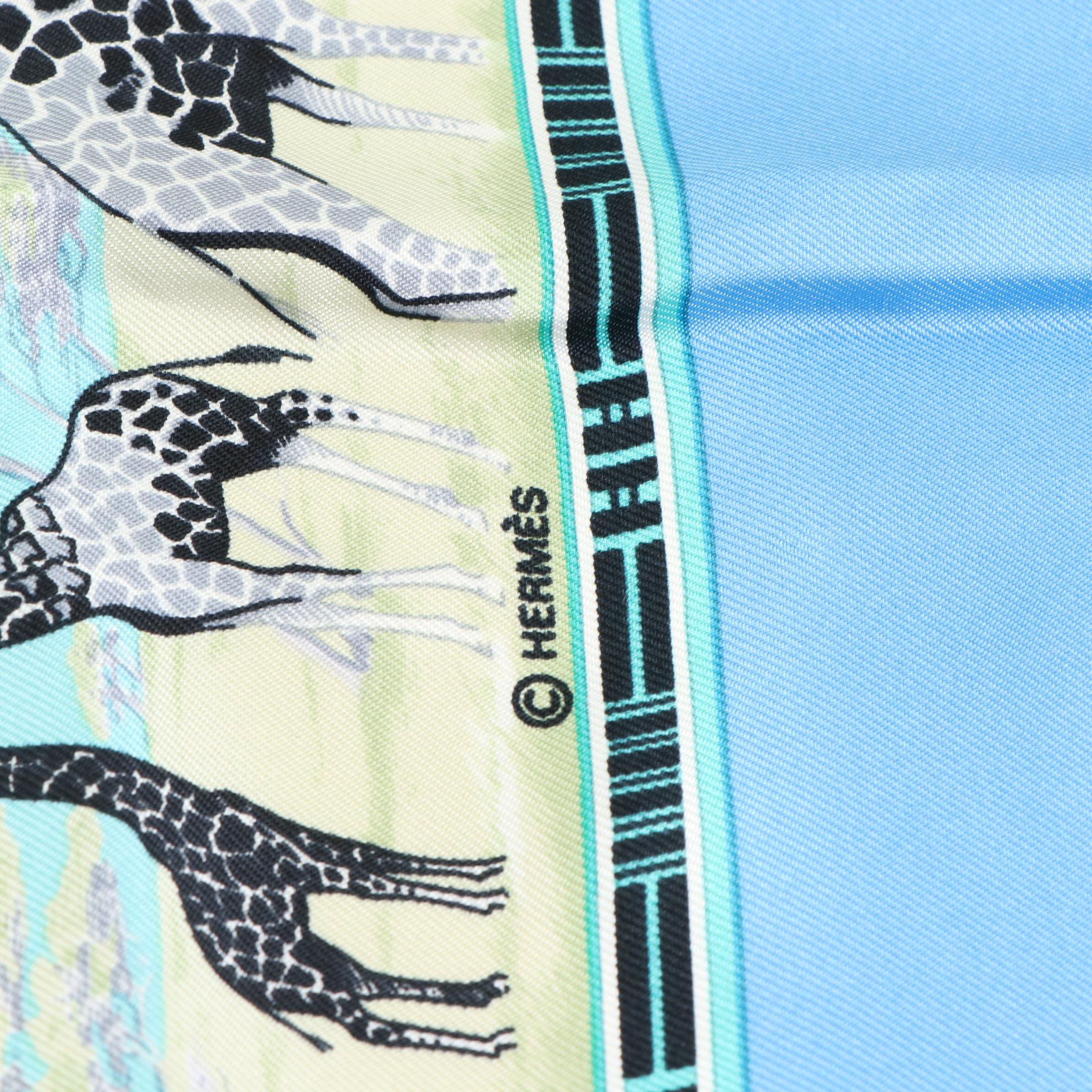 Hermès "Tropiques" Scarf 90 in Silk Twill