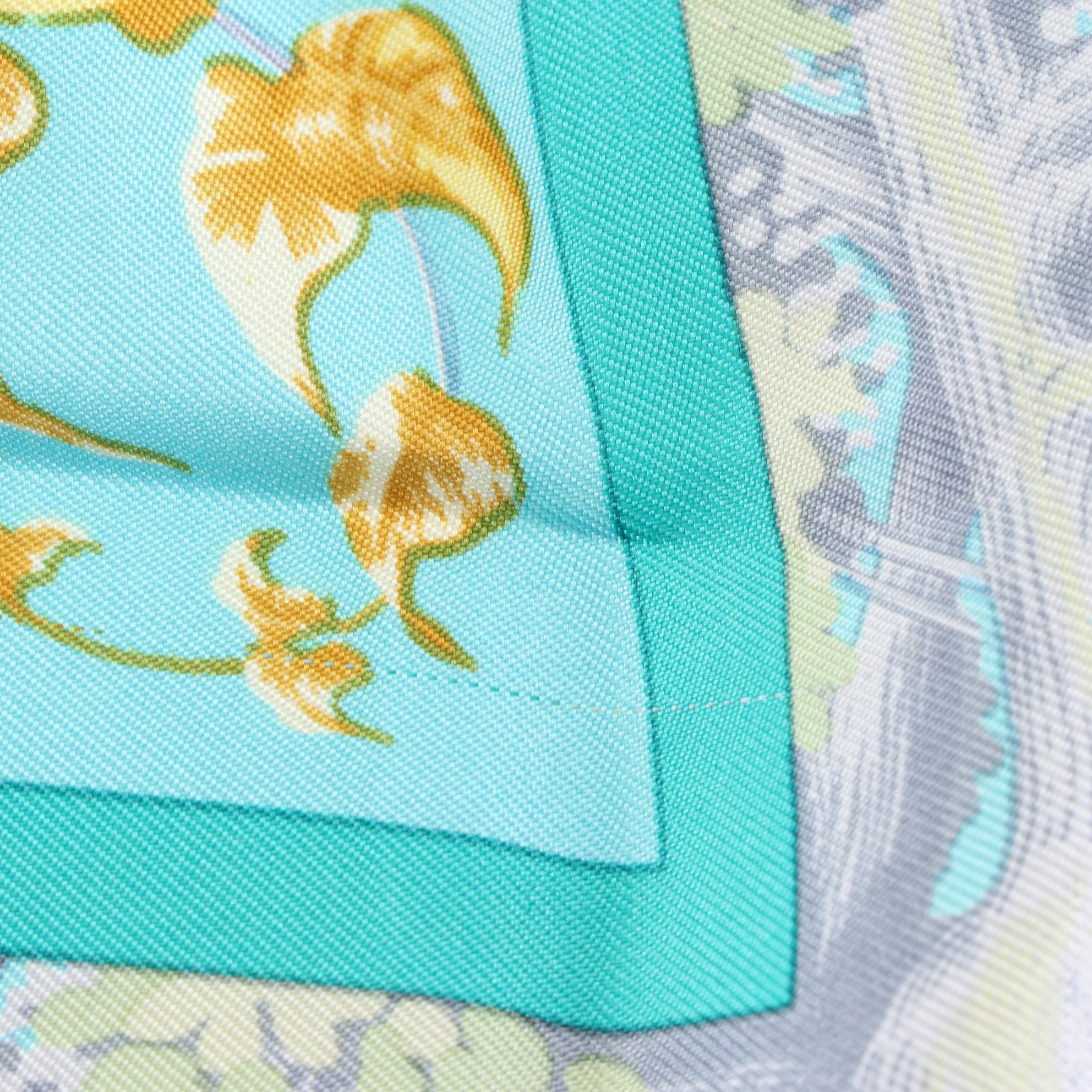 Hermès "Tropiques" Scarf 90 in Silk Twill