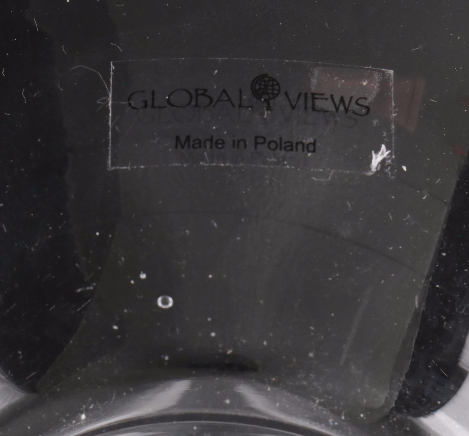 Global Views Clear Blown Glass Bowls with Spiral Stepped Metal Box