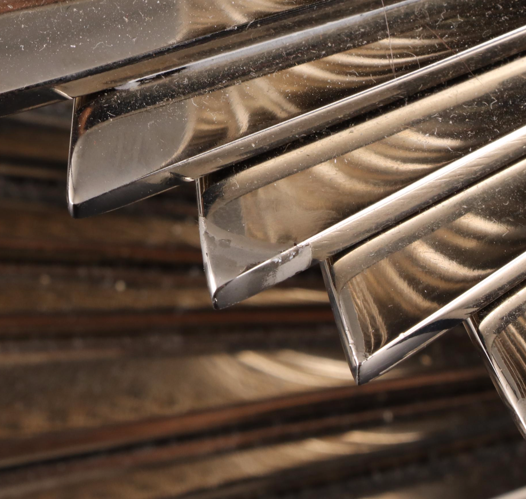 Global Views Clear Blown Glass Bowls with Spiral Stepped Metal Box