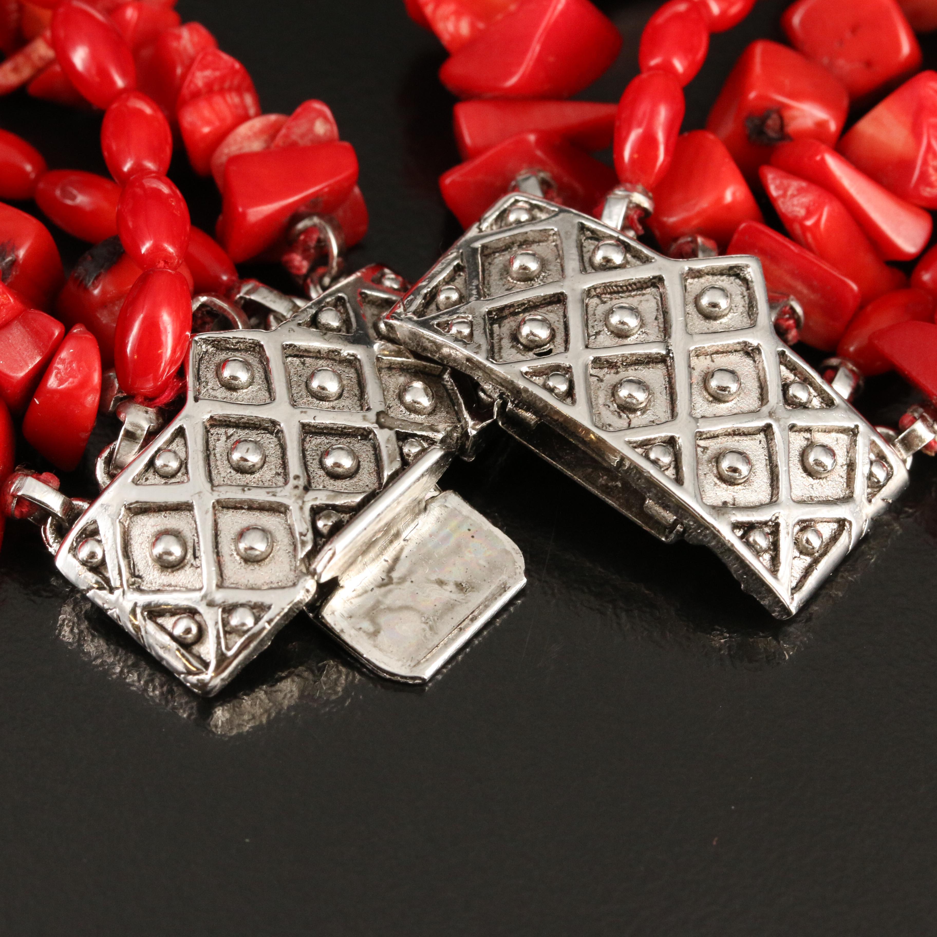 Ciner Coral Multi-Strand Necklace