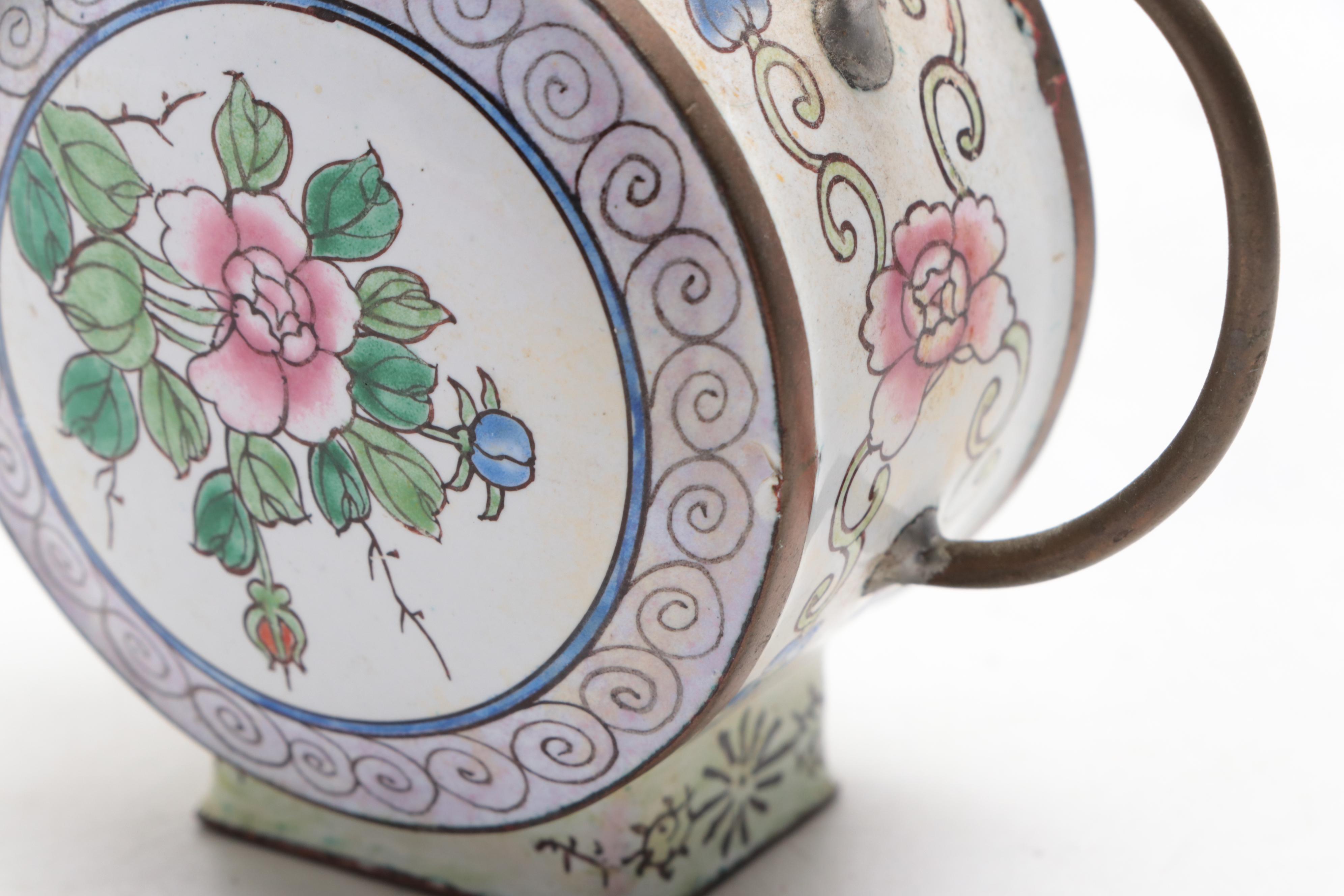 Chinese Kiln-Fired Enamel Teapots