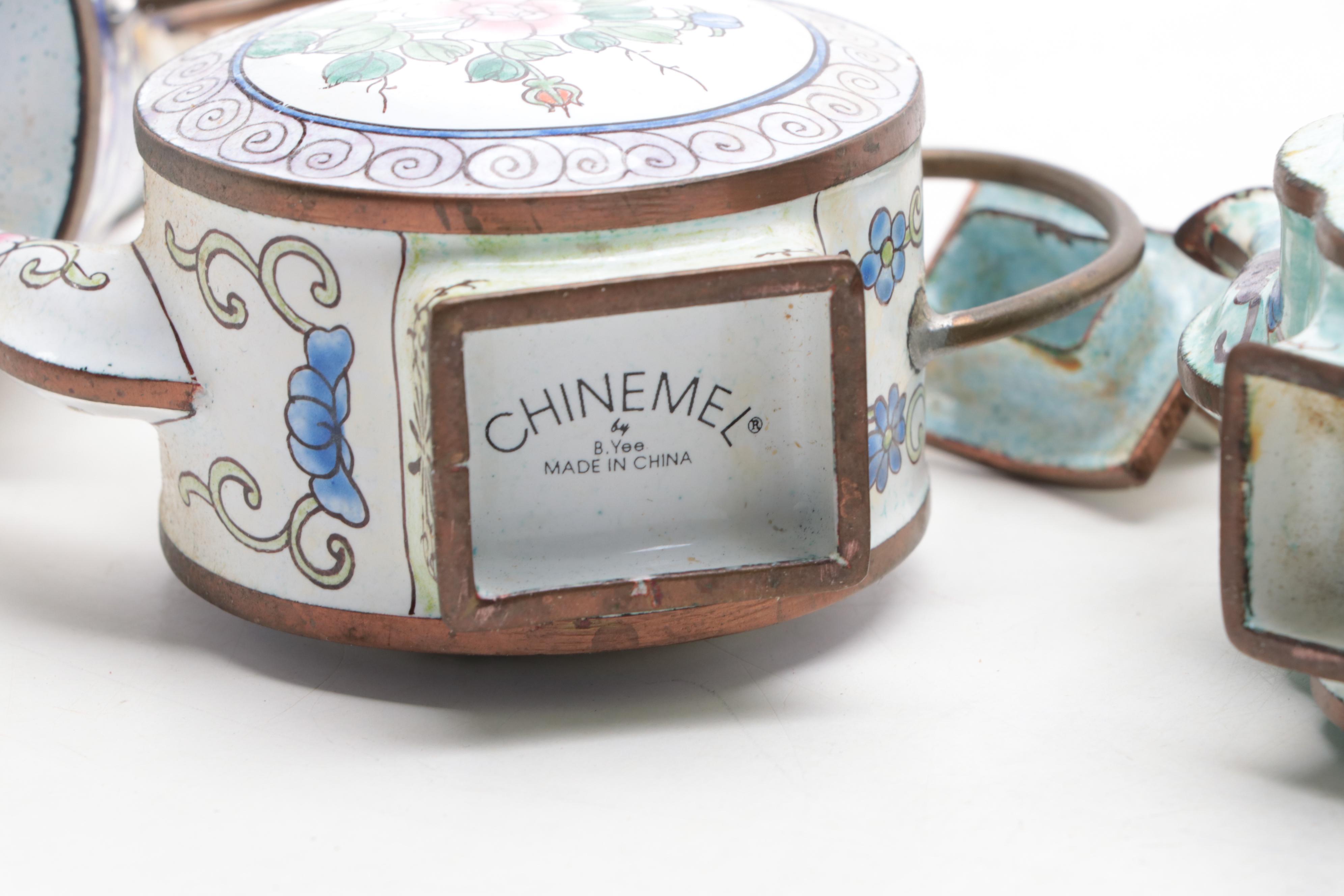Chinese Kiln-Fired Enamel Teapots