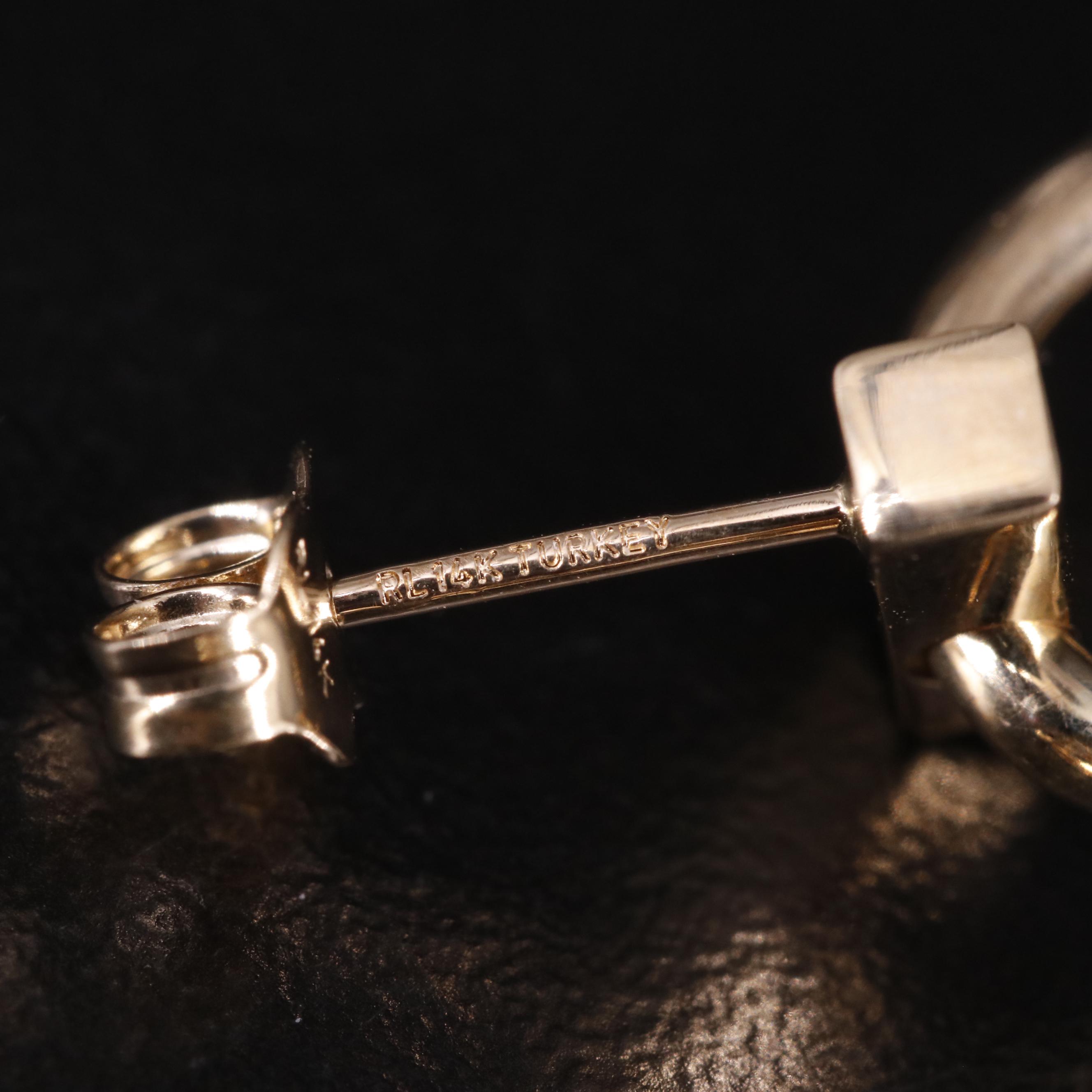 14K Conceptual Drop Earrings