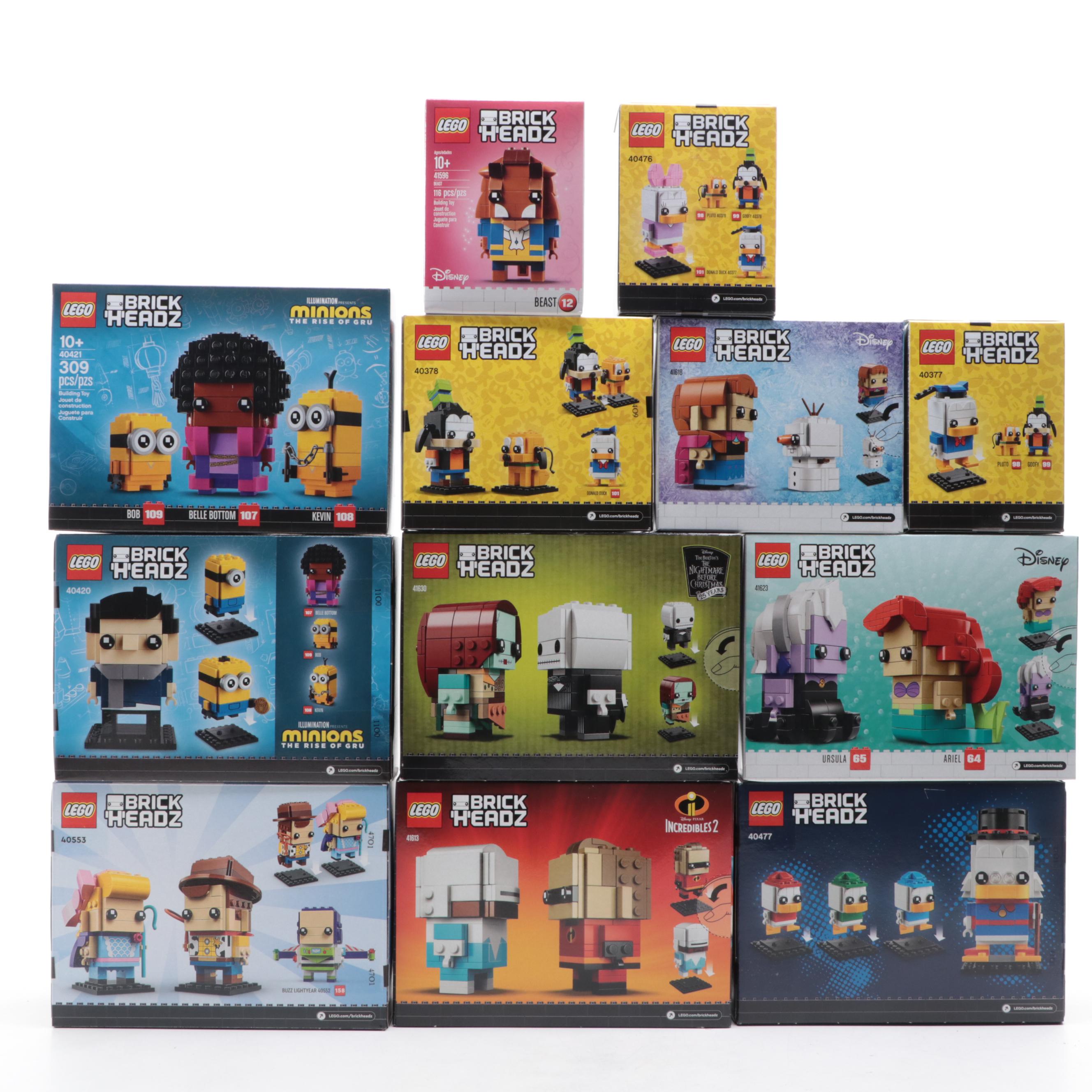 LEGO Disney Brick Headz Construction Kits Including Donald Duck, Belle and More