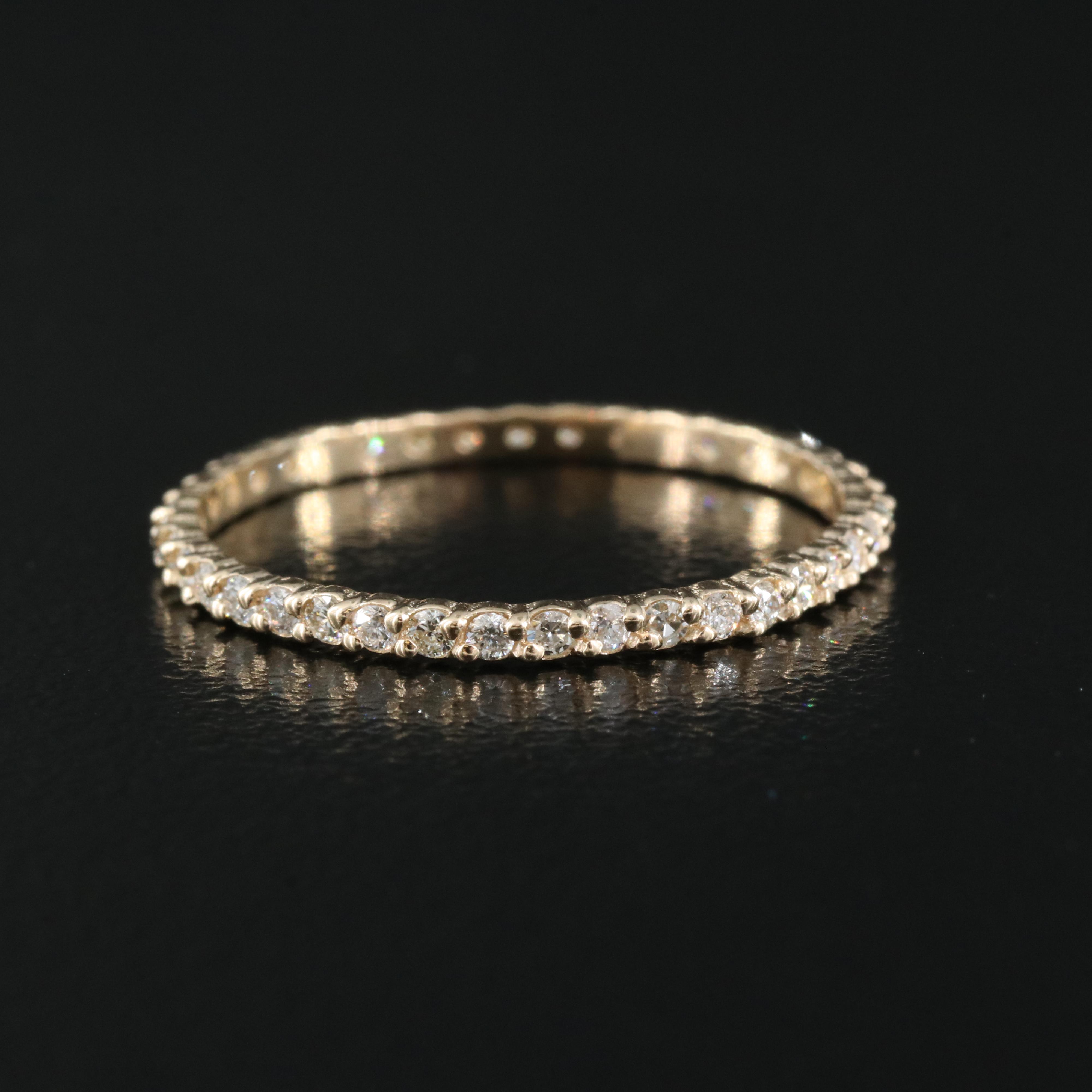 14K 0.78 CTW Diamond Eternity Stacking Bands