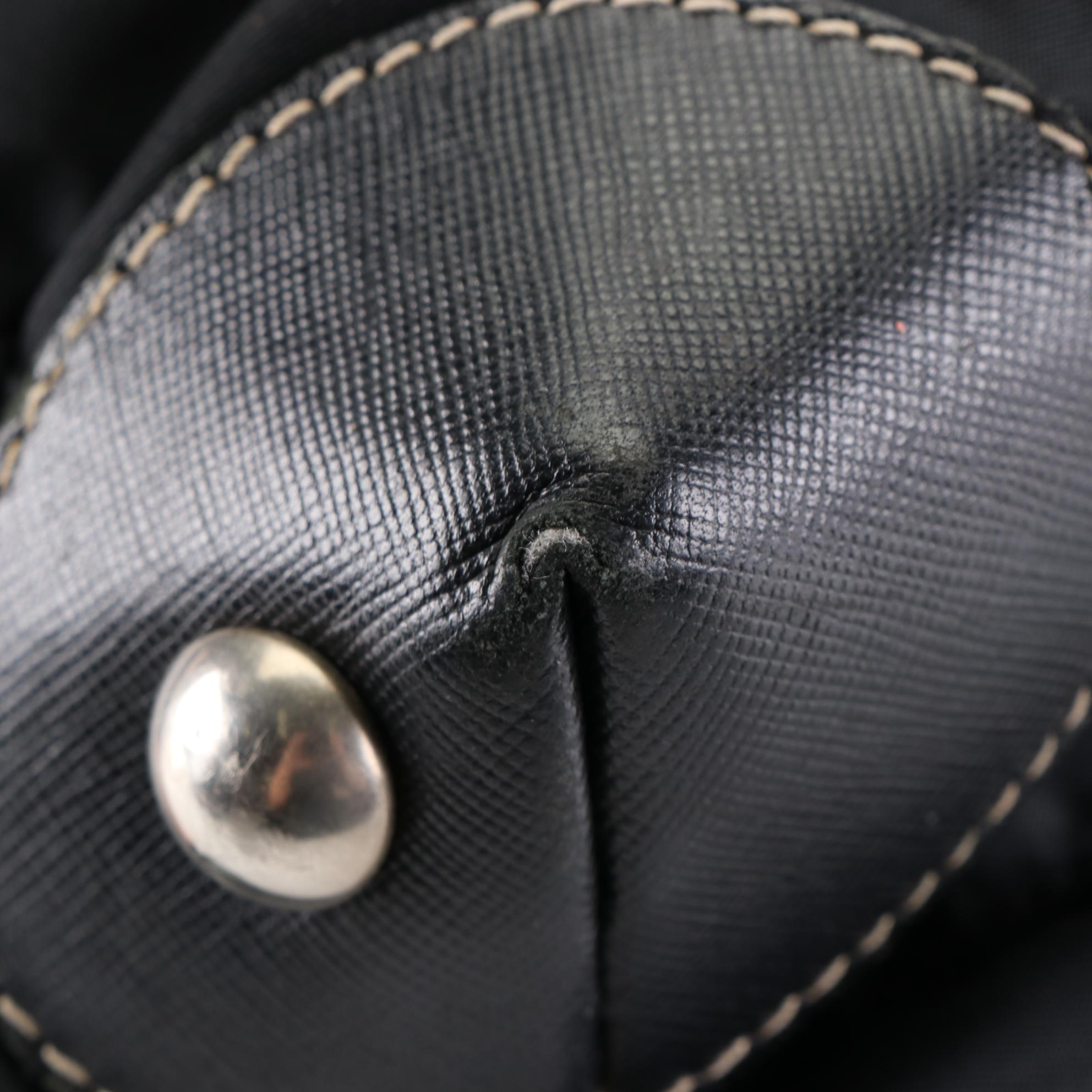 Prada Tessuto Tote in Black Nylon and Saffiano Leather