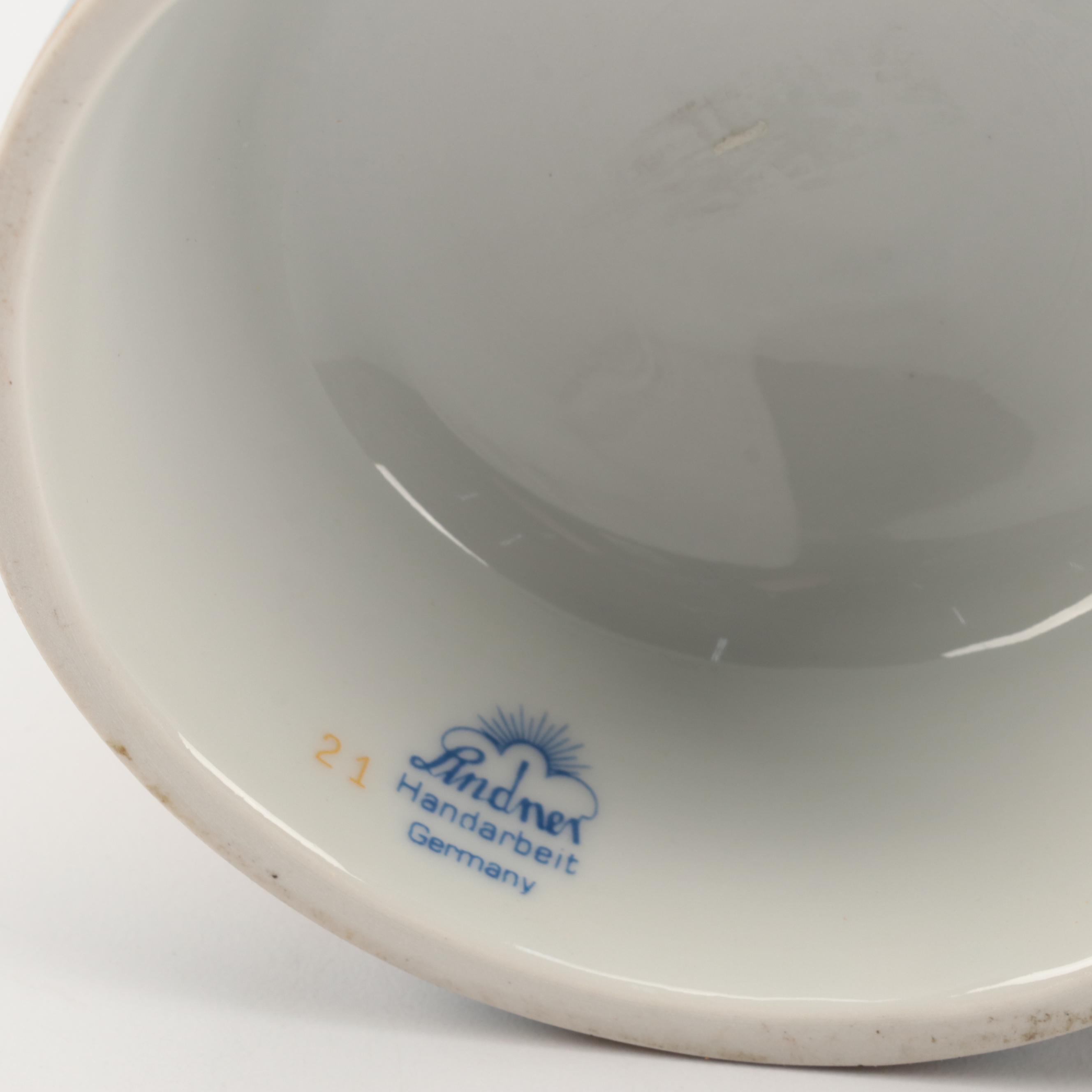 Lindner Beer Stein With Two Beer Mugs