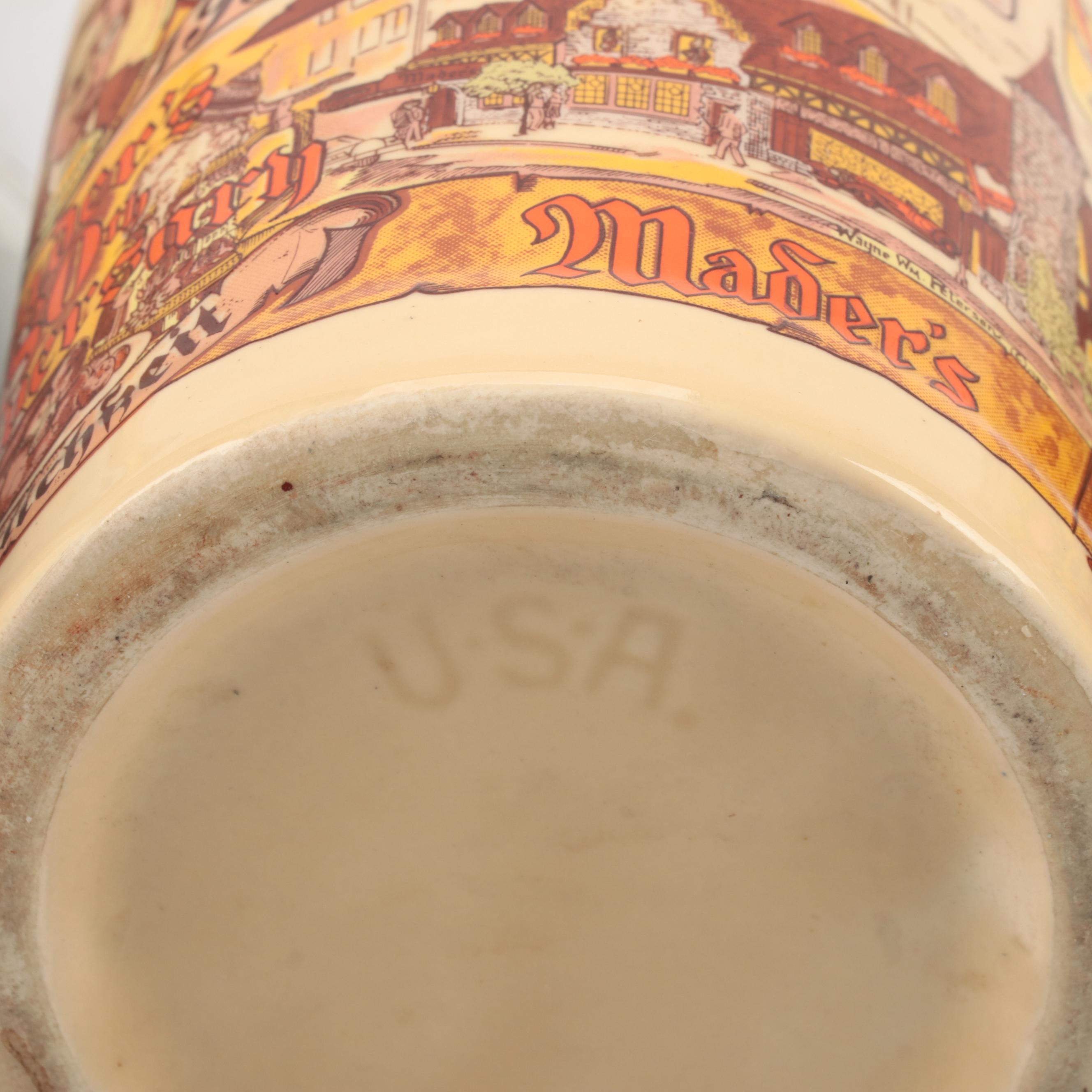 Lindner Beer Stein With Two Beer Mugs