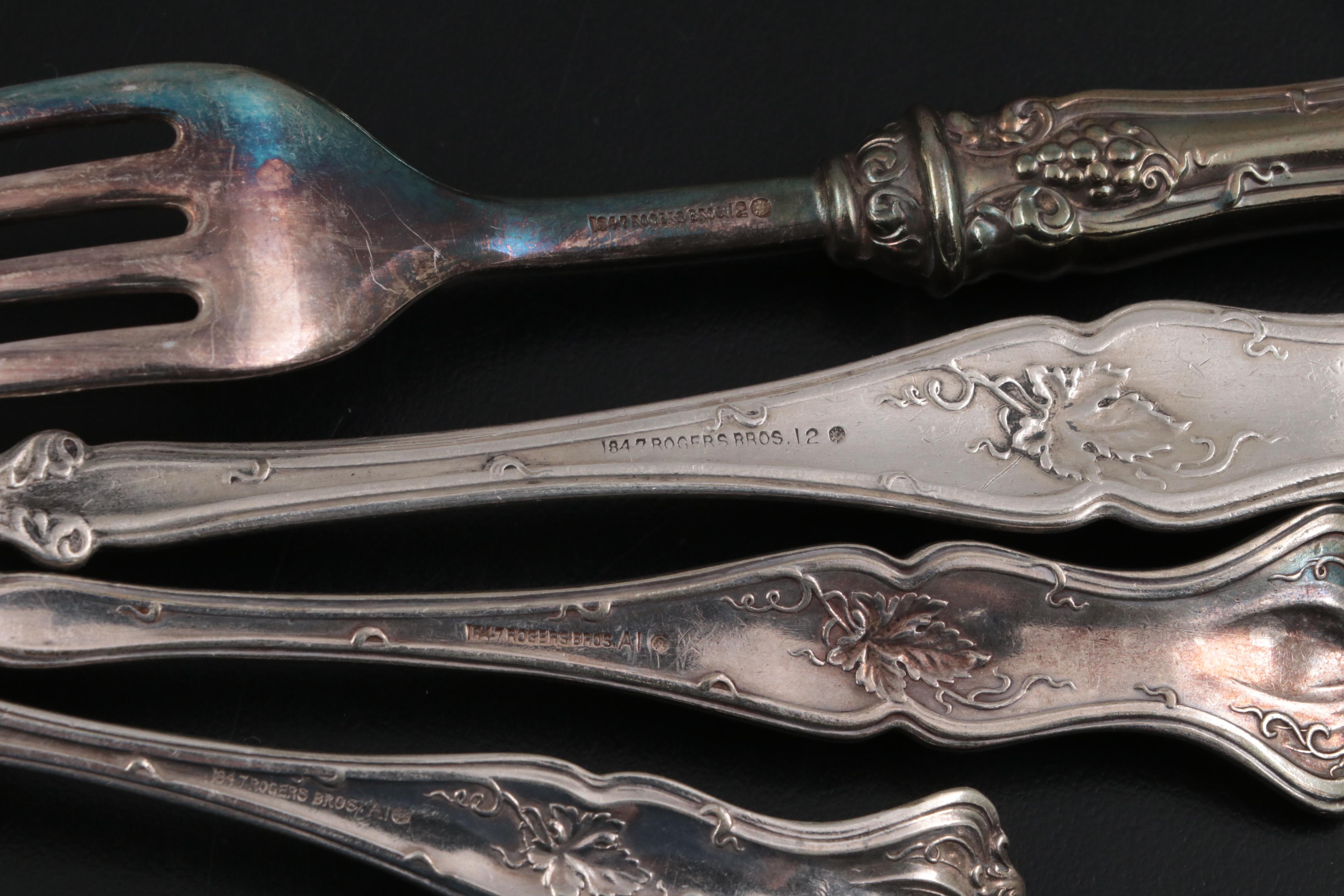 1847 Rogers Bros. "Vintage" and Other Silver Plate Flatware and Utensils