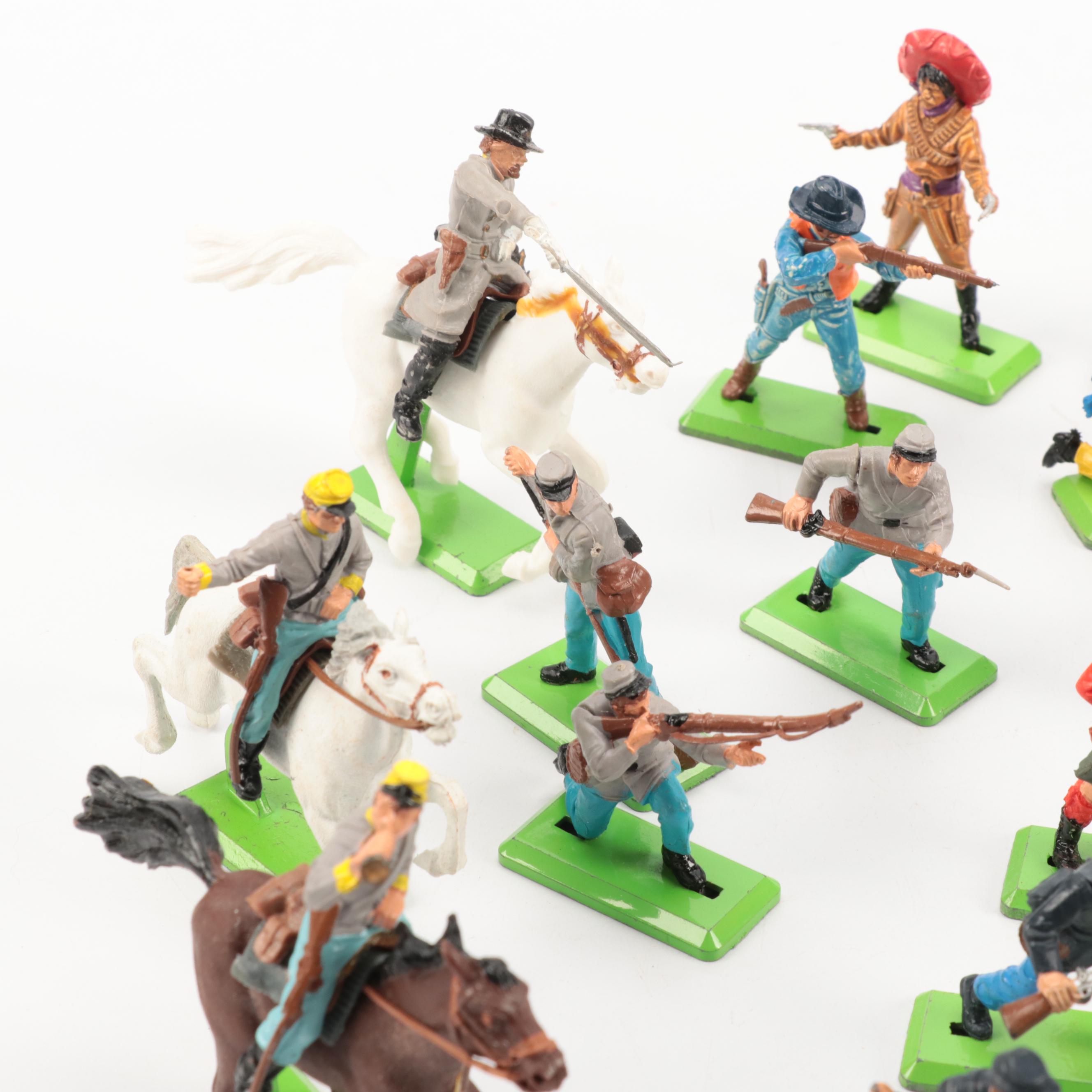 Britains Civil War, British with Other Toy Soldiers and Trees