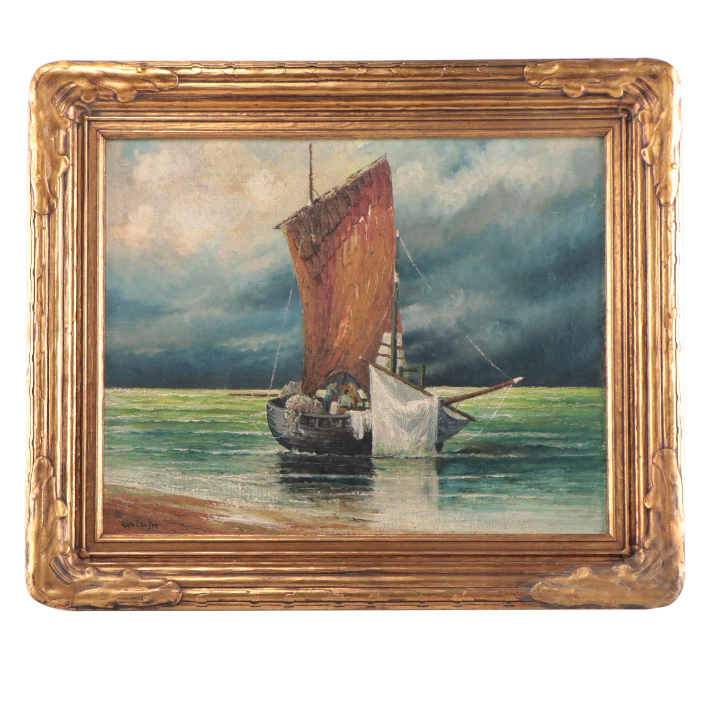 Gunderson Nautical Oil Painting