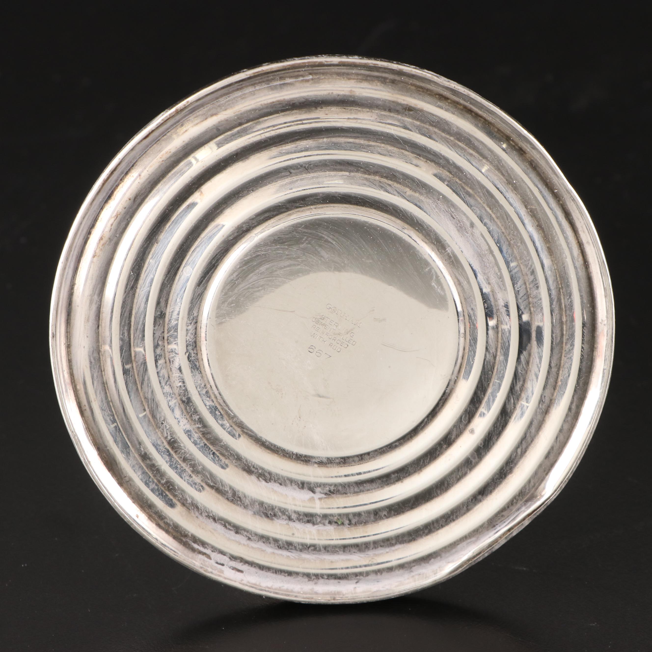 Gorham Sterling Silver Candlestick with Other Sterling Silver Tableware