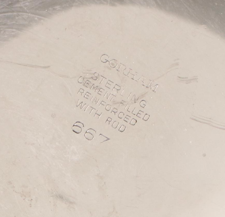 Gorham Sterling Silver Candlestick with Other Sterling Silver Tableware