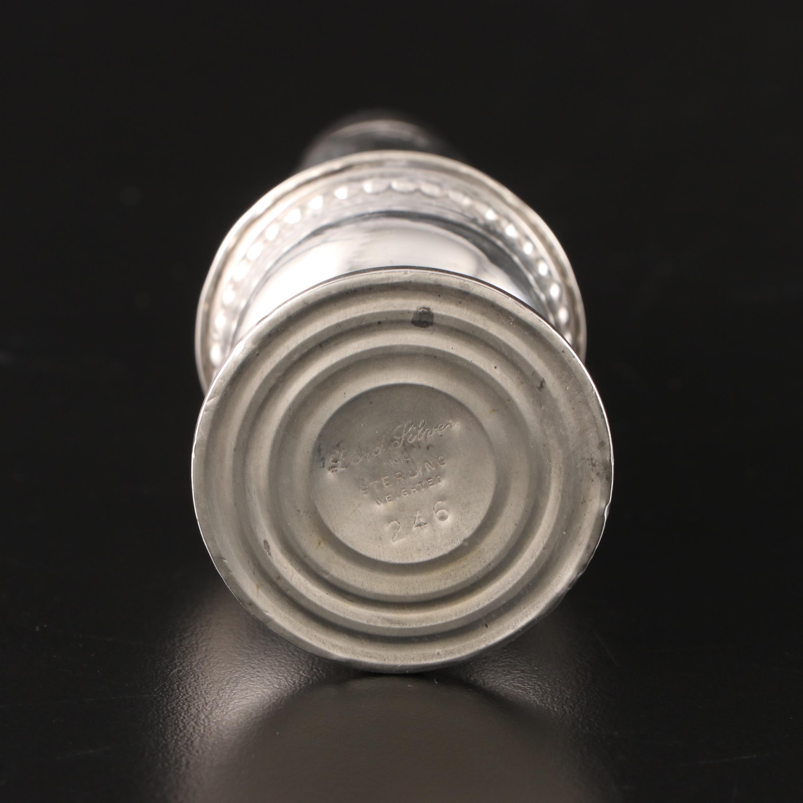 Gorham Sterling Silver Candlestick with Other Sterling Silver Tableware