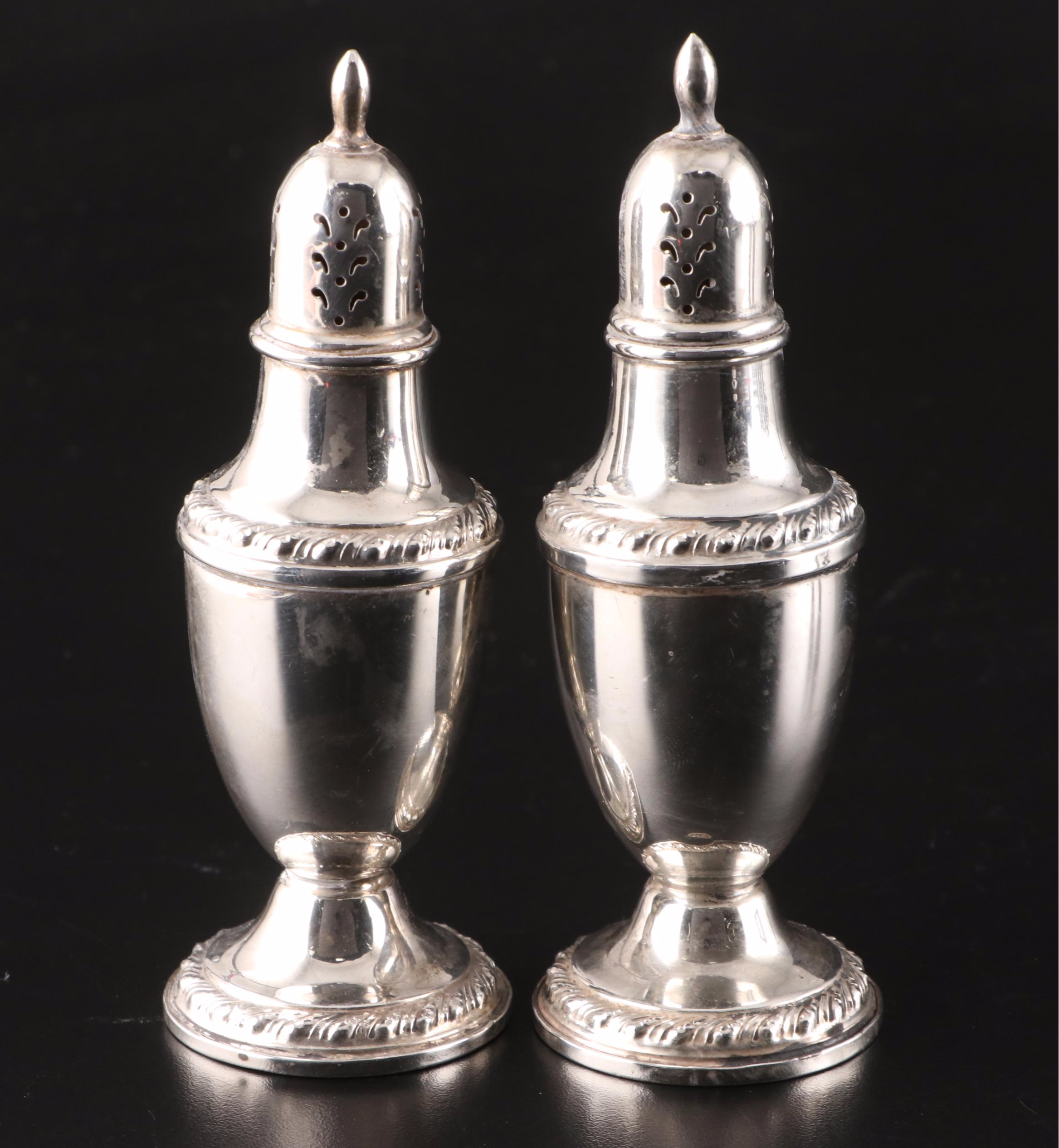 Gorham Sterling Silver Candlestick with Other Sterling Silver Tableware