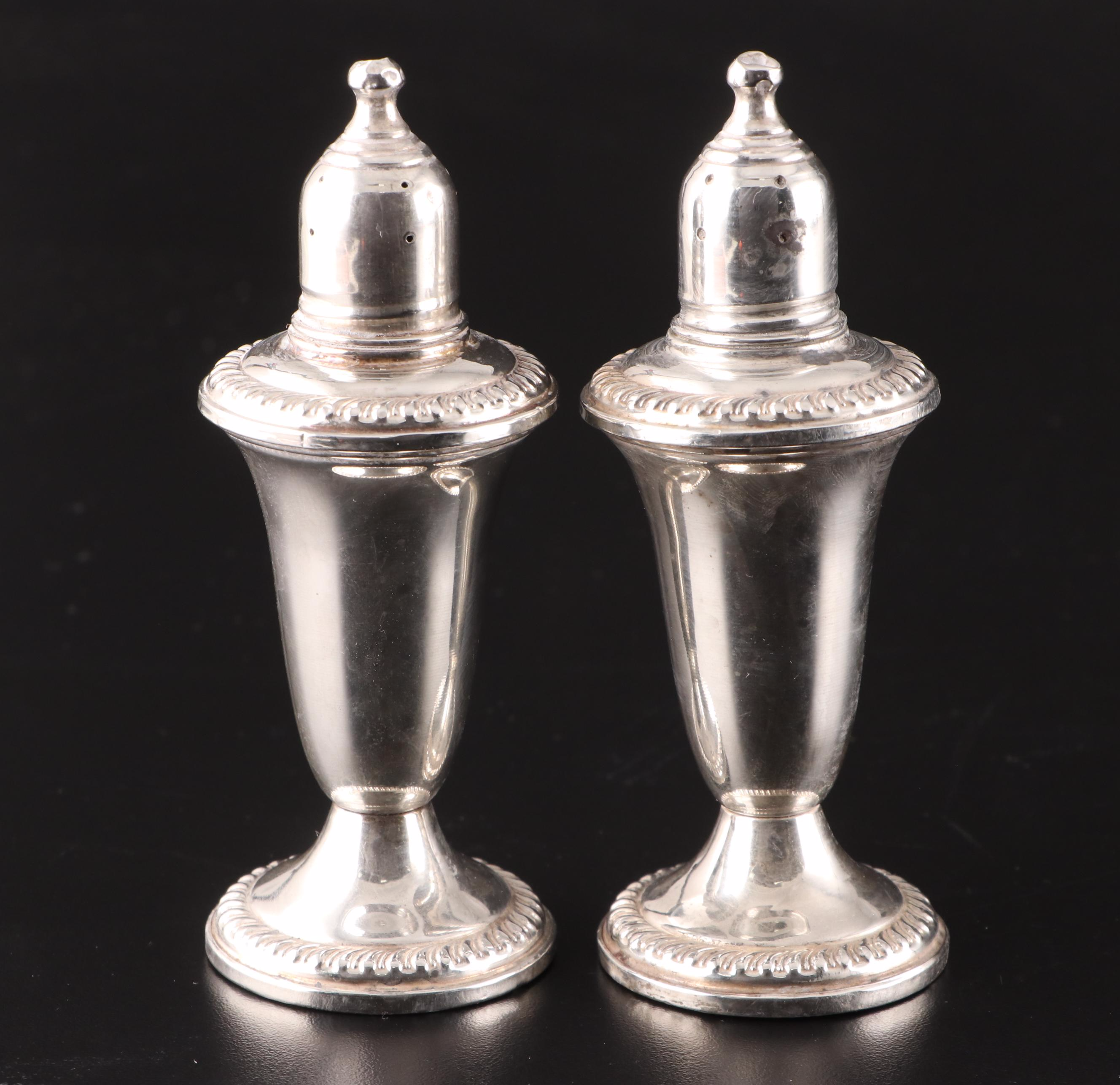 Gorham Sterling Silver Candlestick with Other Sterling Silver Tableware