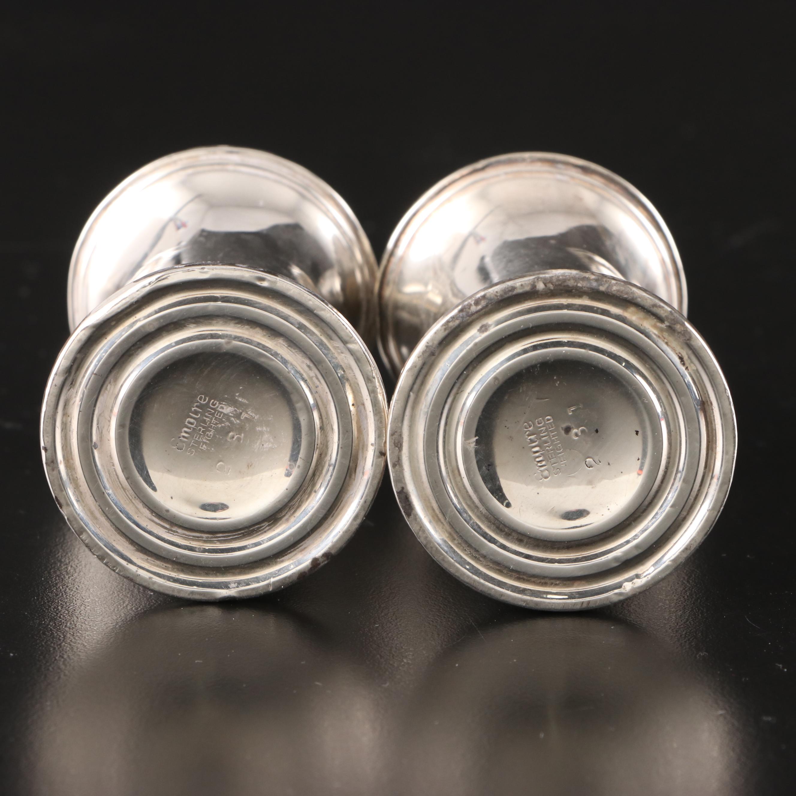 Gorham Sterling Silver Candlestick with Other Sterling Silver Tableware