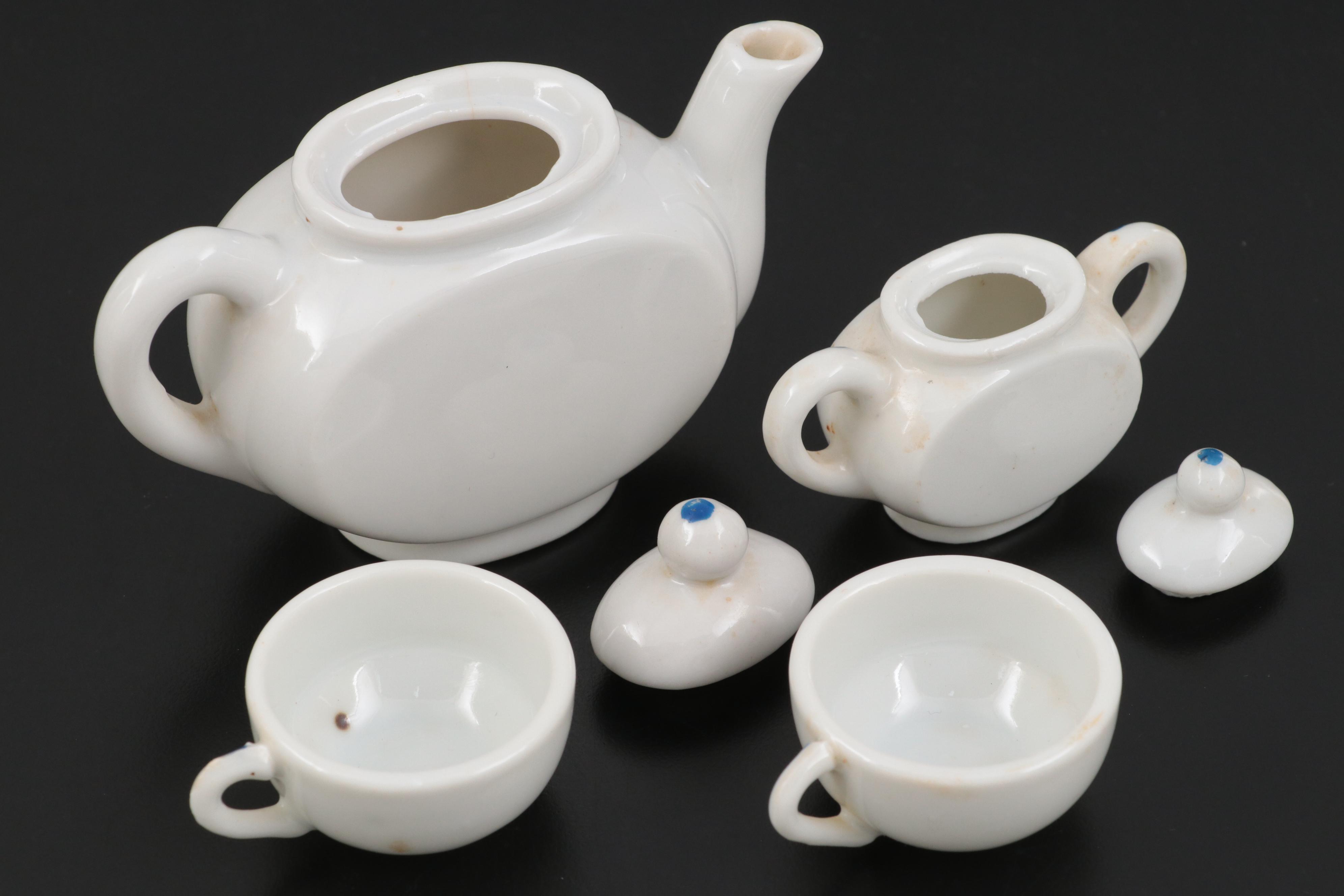 Children's Cold Painted Porcelain Tea Set, Early to Mid-20th Century