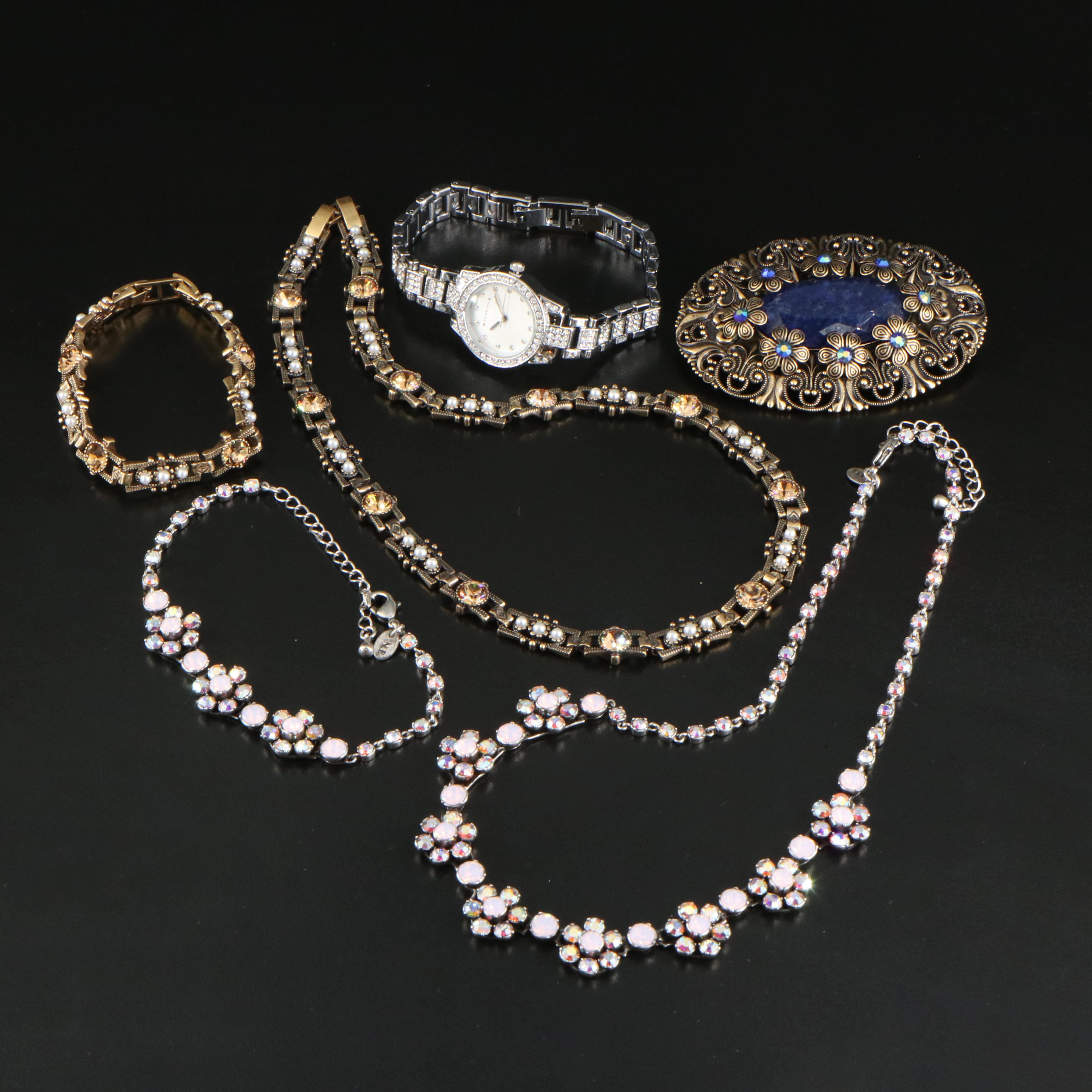 New Bridge Jewelry Including Rhinestone, Glass and Faux Pearl