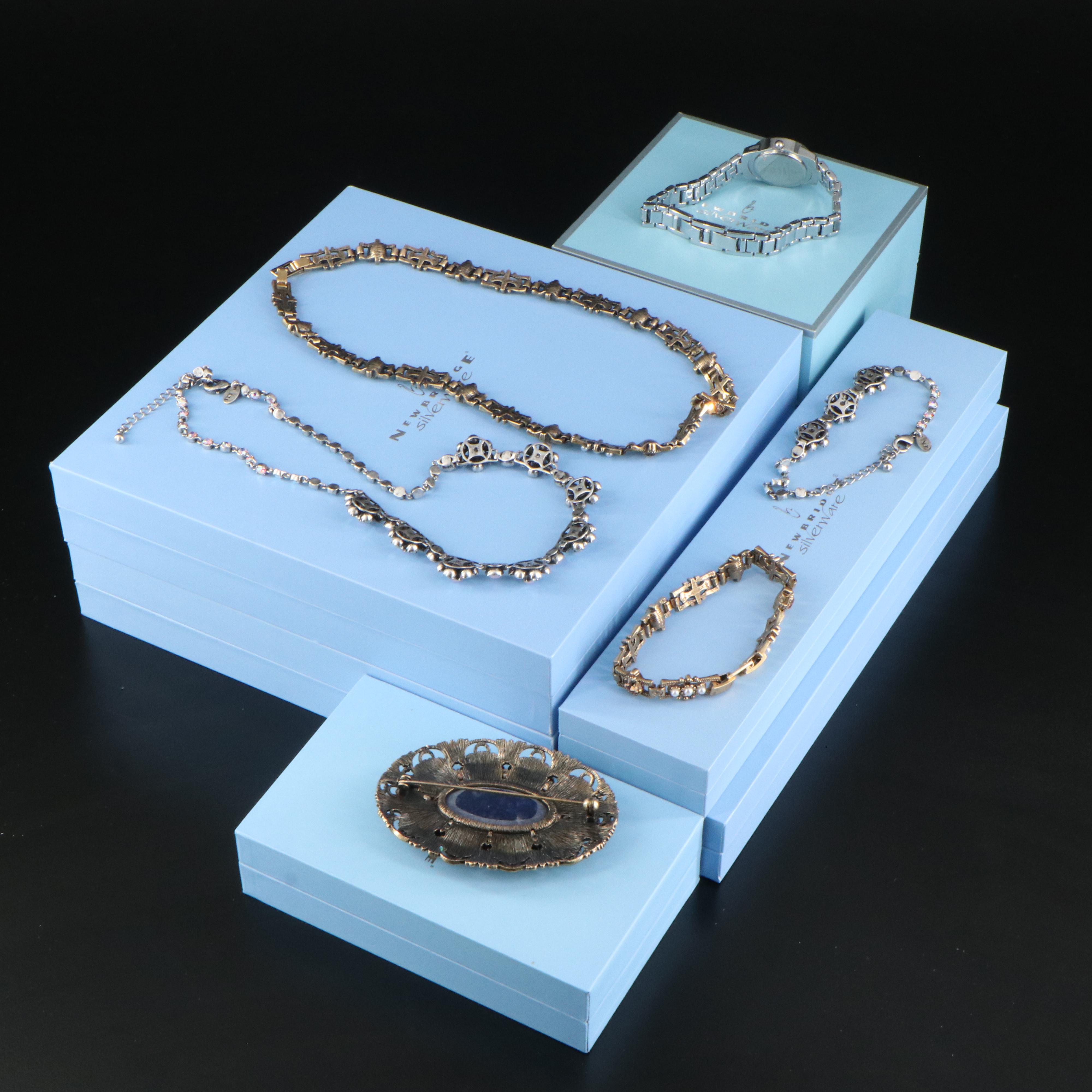 New Bridge Jewelry Including Rhinestone, Glass and Faux Pearl