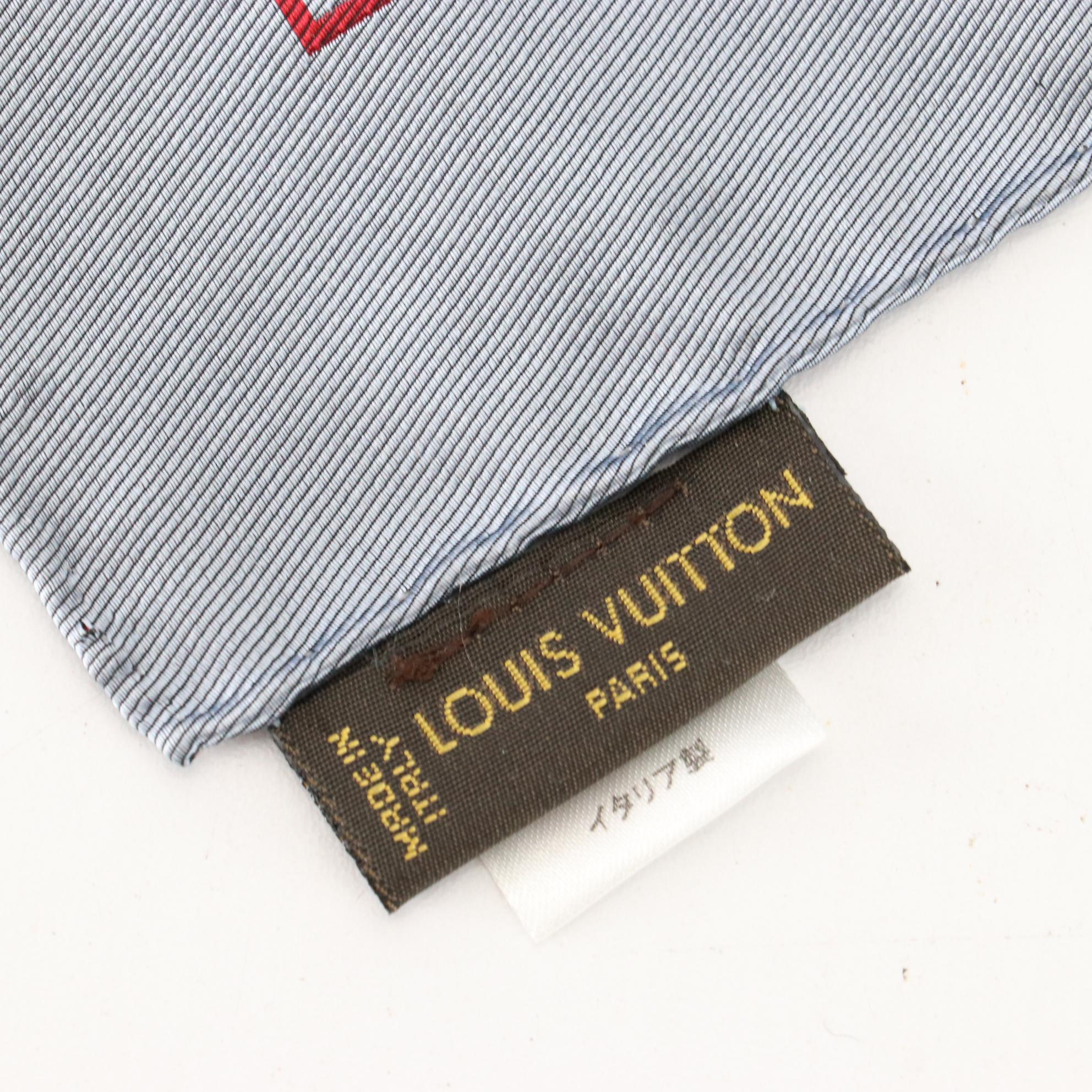 Louis Vuitton Monogram Signature Pocket Square in Silk Twill