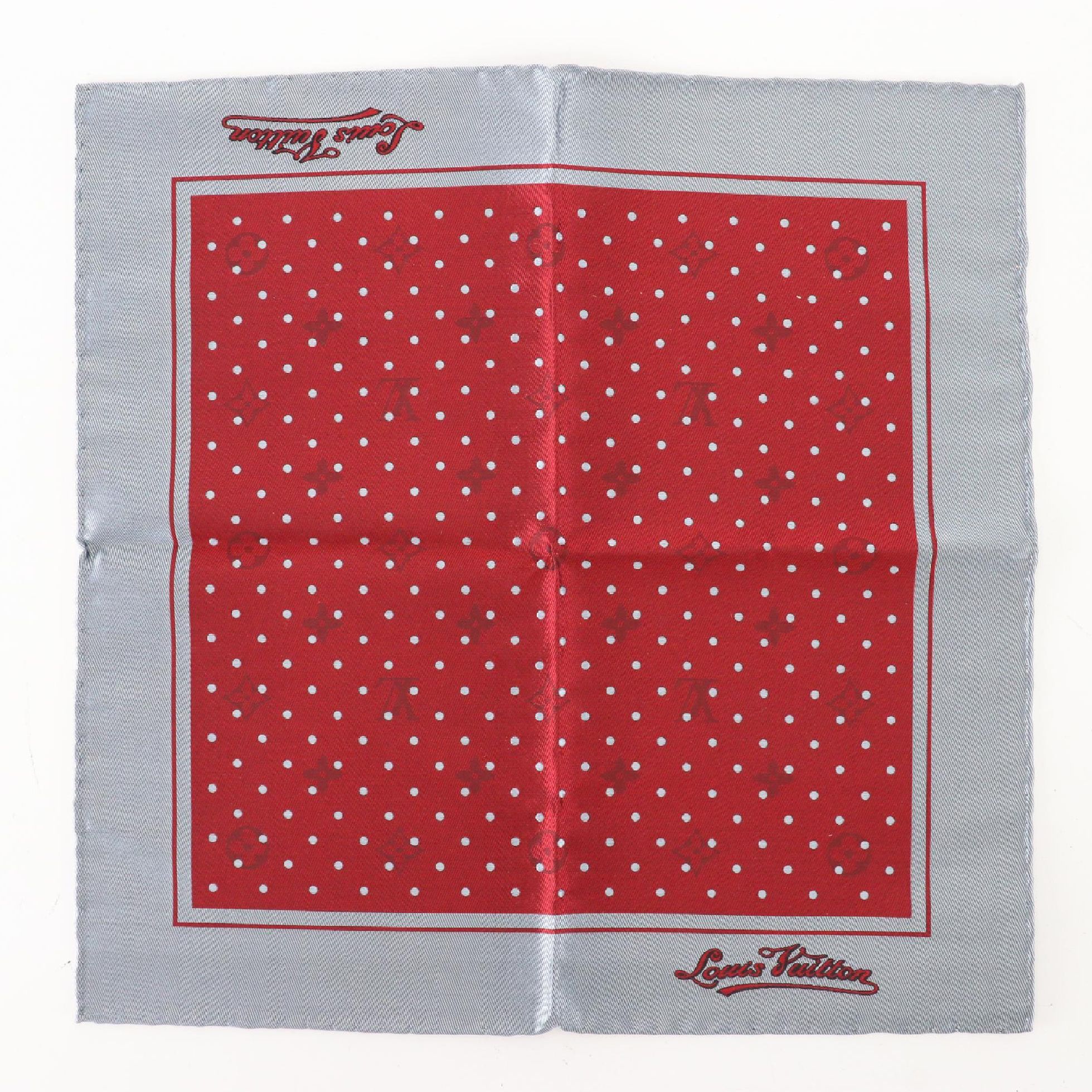 Louis Vuitton Monogram Signature Pocket Square in Silk Twill