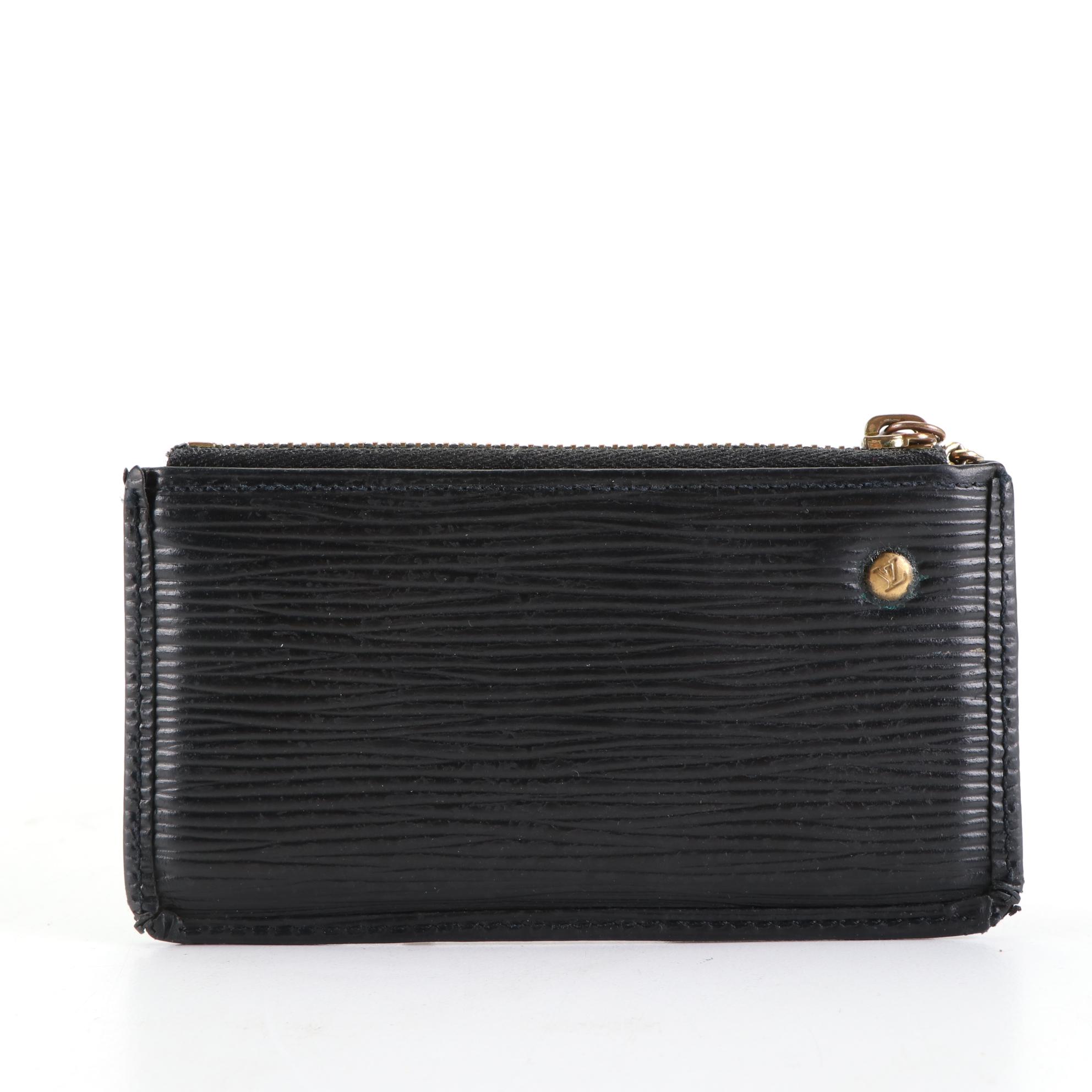Louis Vuitton Key Pouch in Black Epi Leather