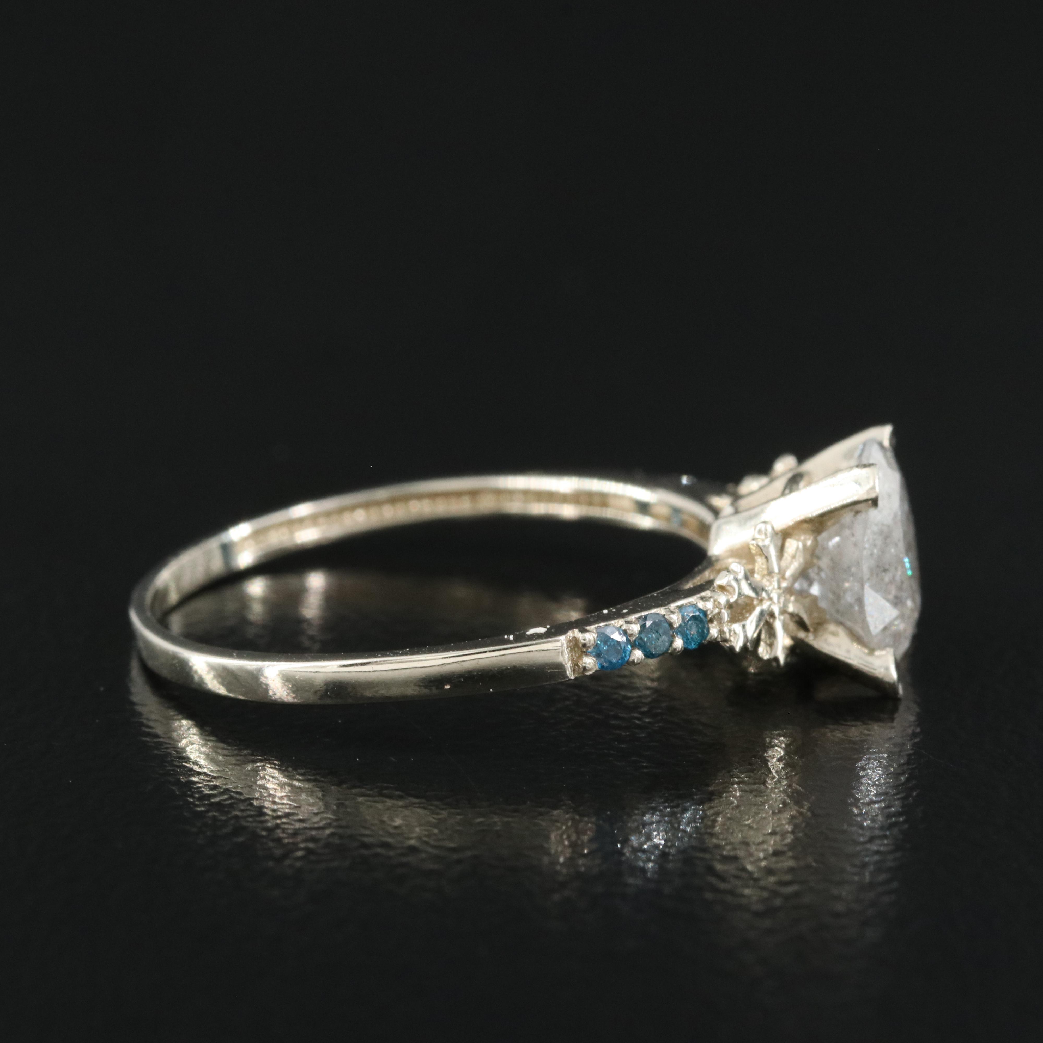 14K 1.32 CTW Diamond Ring with Snowflake Detail