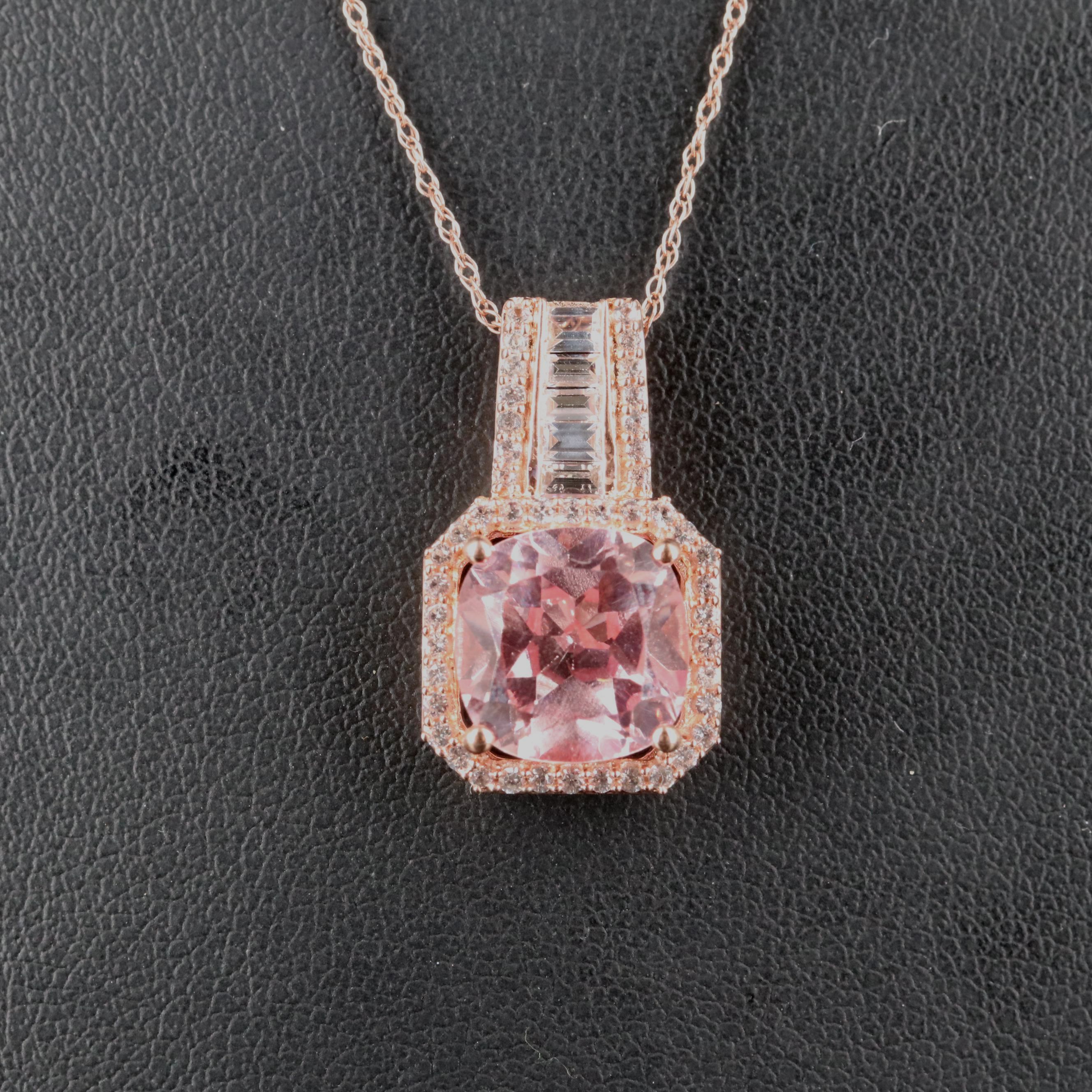 Sterling Sapphire Pendant Necklace