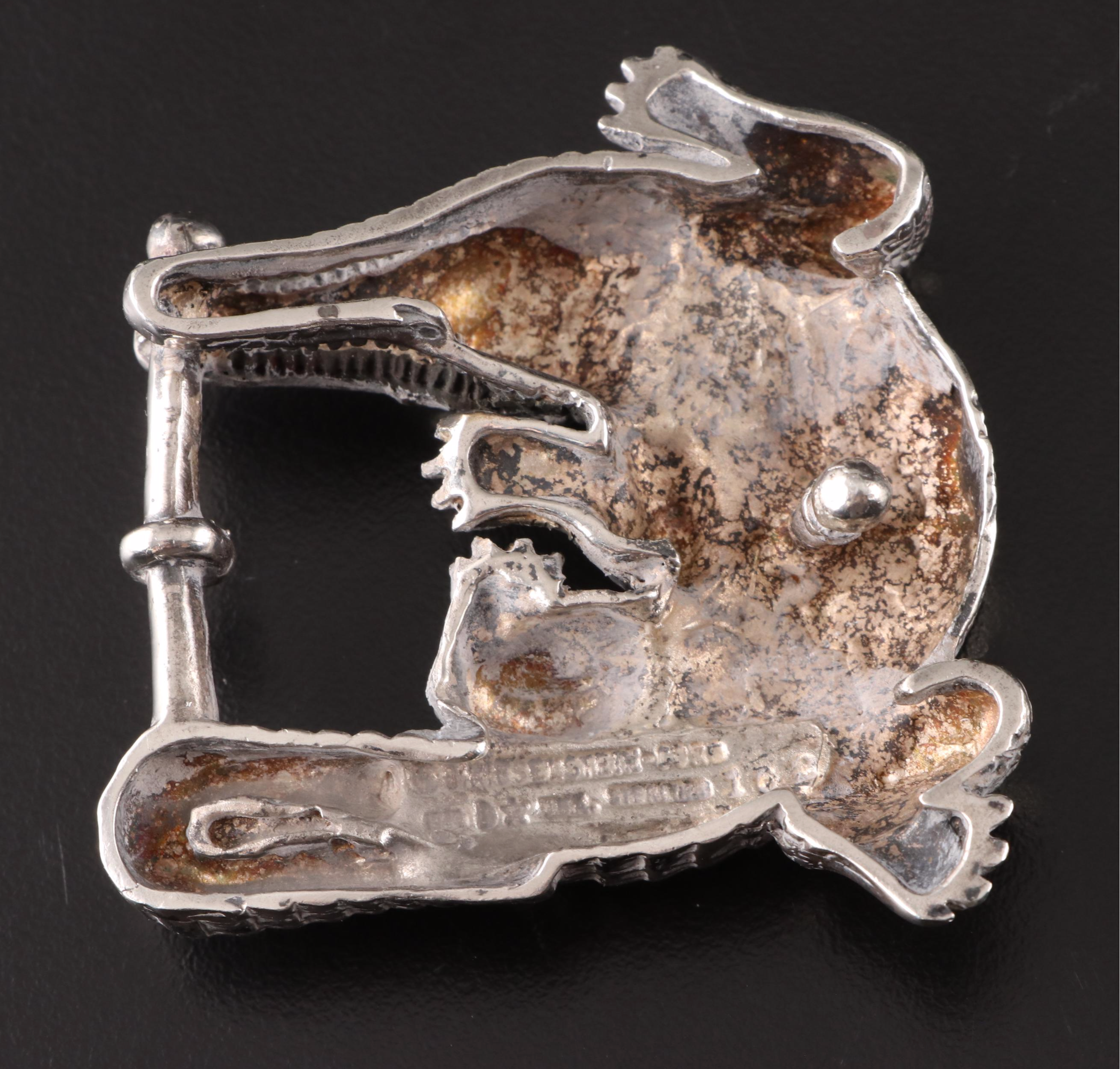 Barry Kieselstein-Cord Sterling Silver Alligator Small Belt Buckle