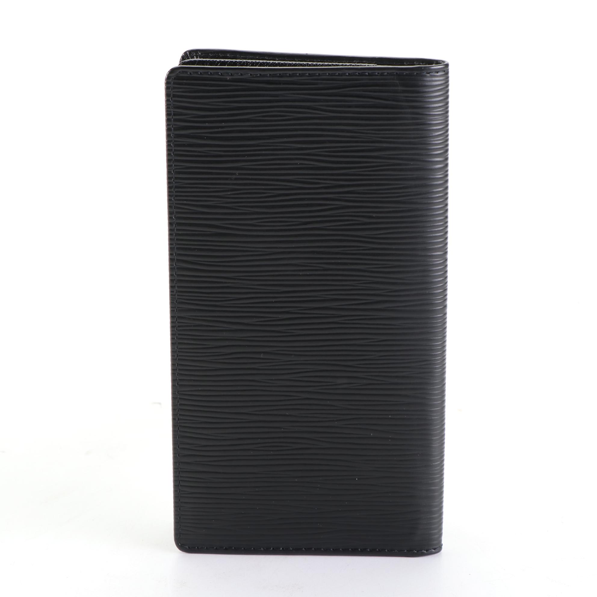 Louis Vuitton Bifold Long Wallet in Black Epi Leather