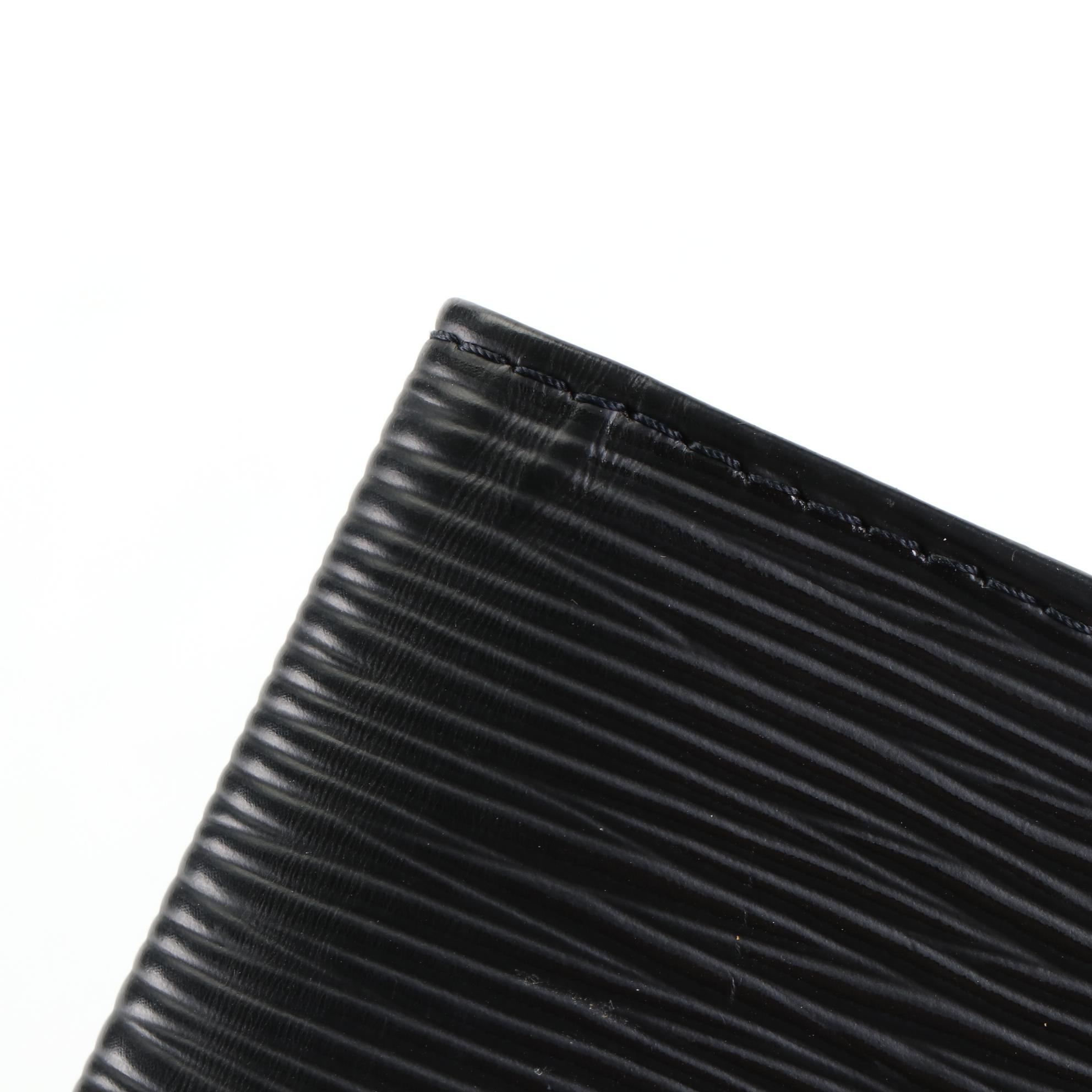 Louis Vuitton Bifold Long Wallet in Black Epi Leather