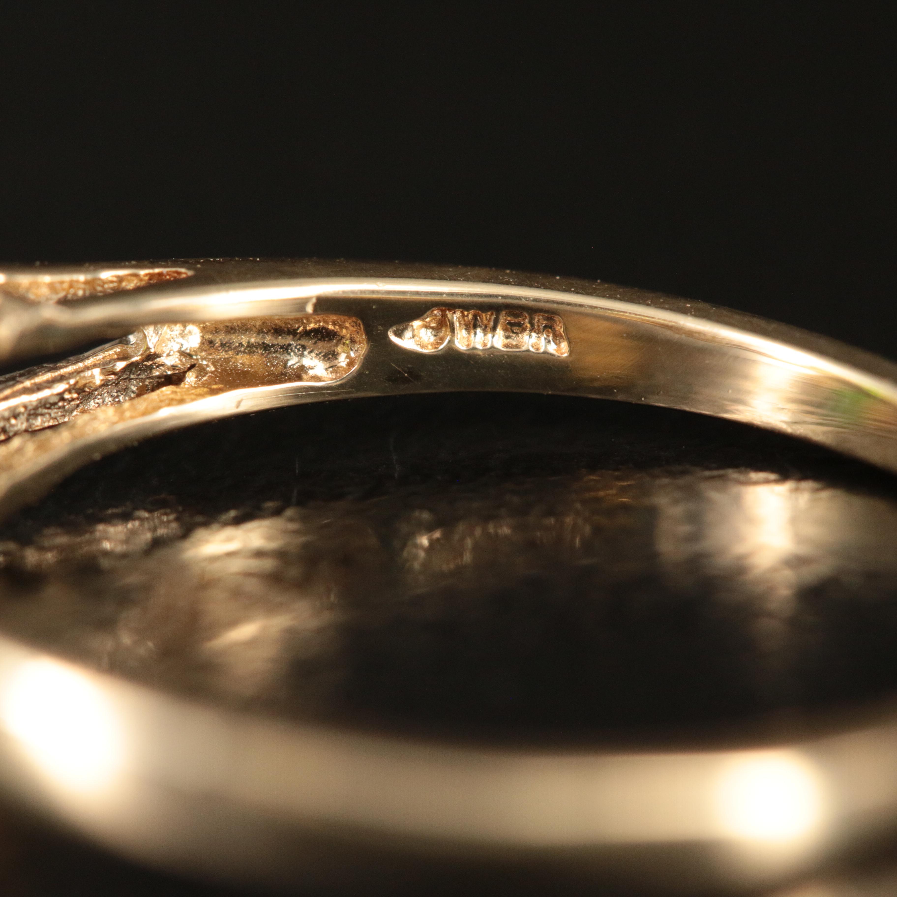 10K Diopside and Diamond Ring