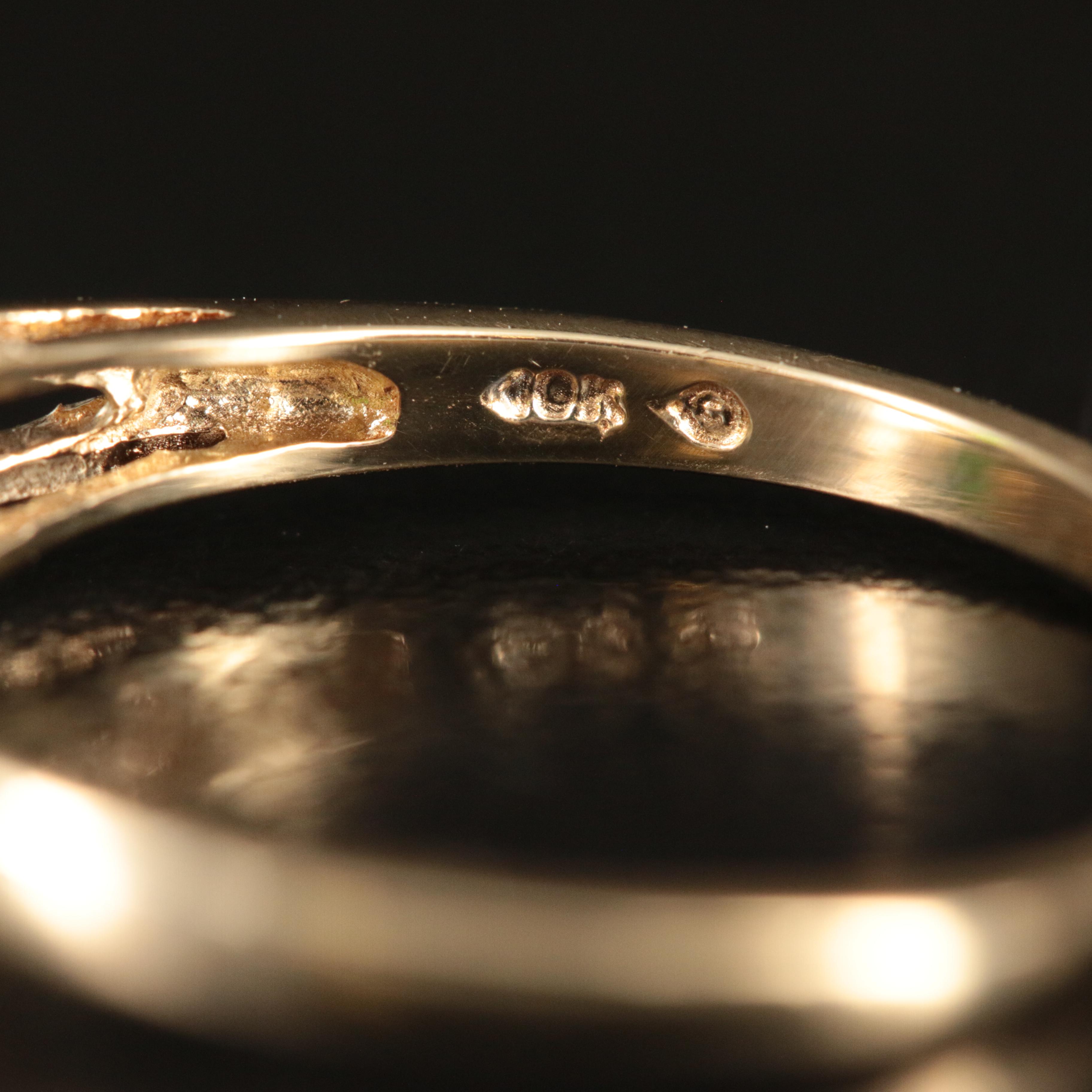 10K Diopside and Diamond Ring