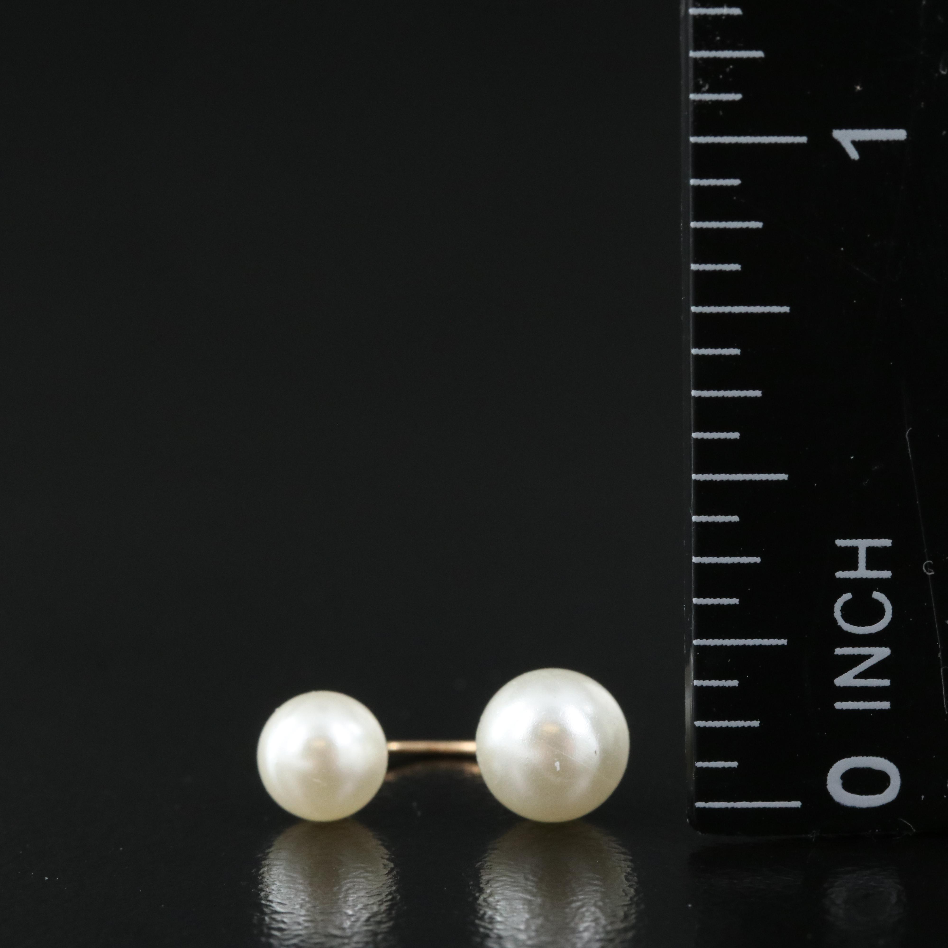 14K Pearl Earrings and Faux Pearl Ear Cuffs