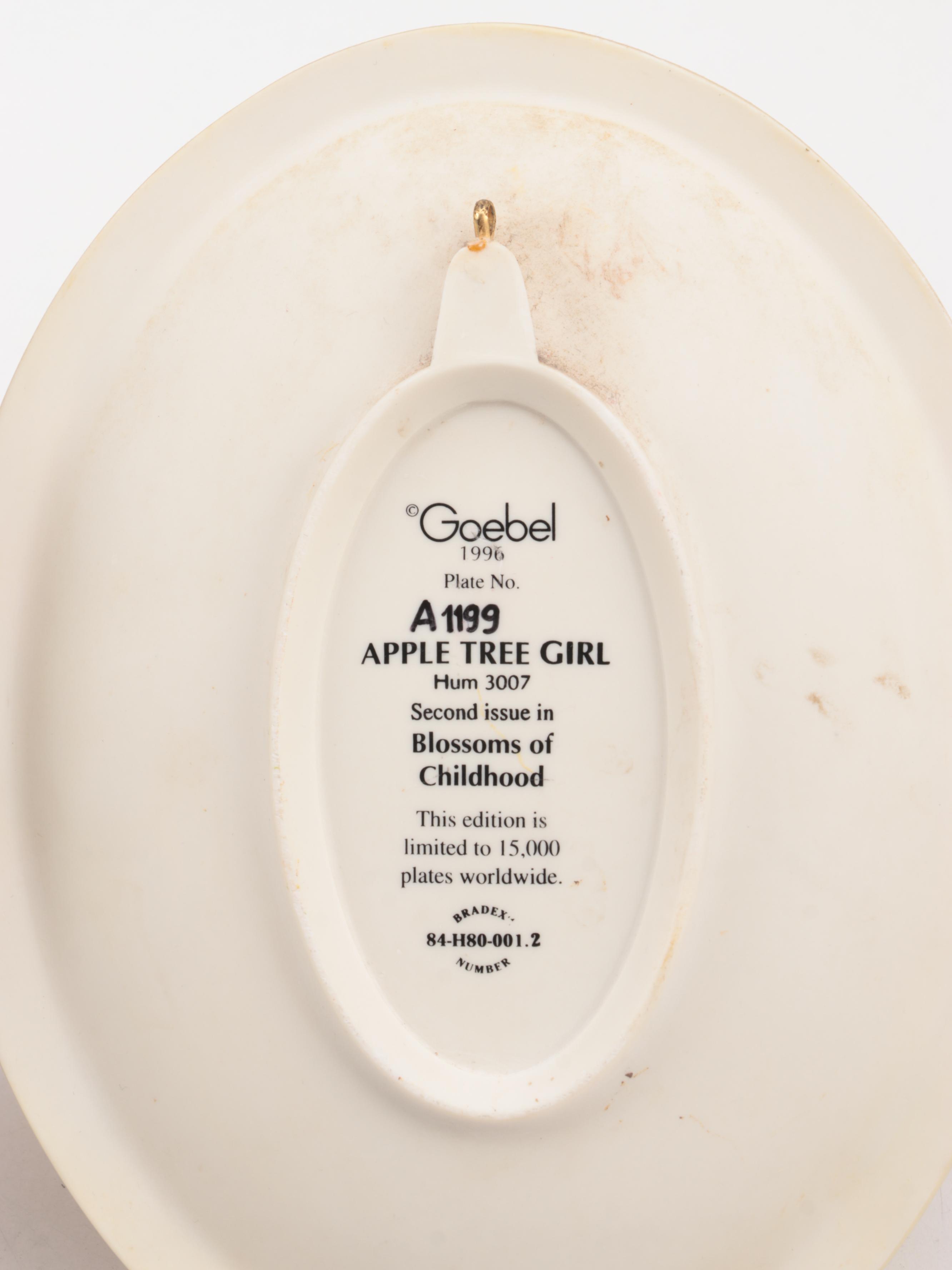 Bisque Piano Babies with Goebel Hummel "Apple Tree" Plaques