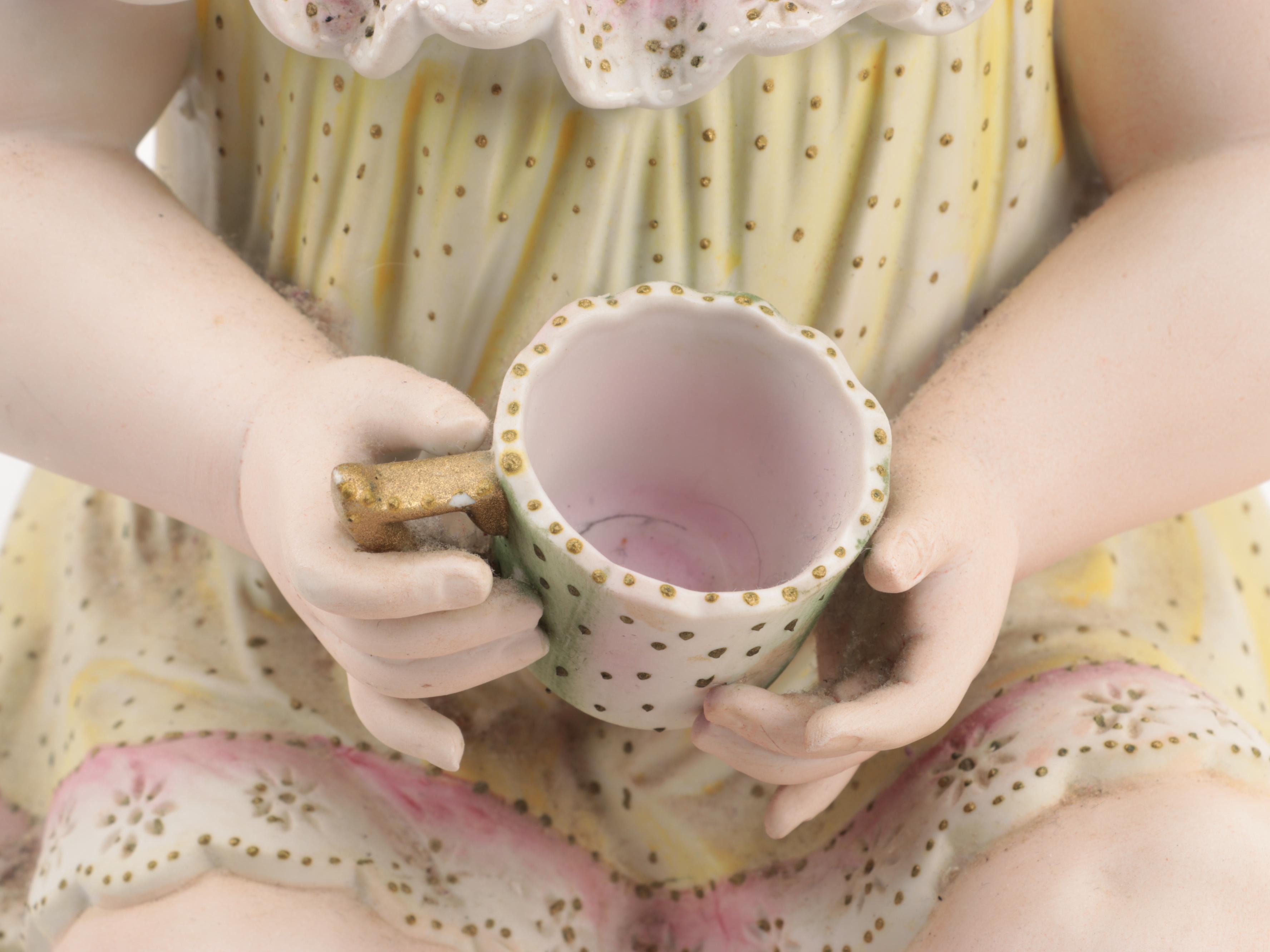 Bisque Piano Babies with Goebel Hummel "Apple Tree" Plaques