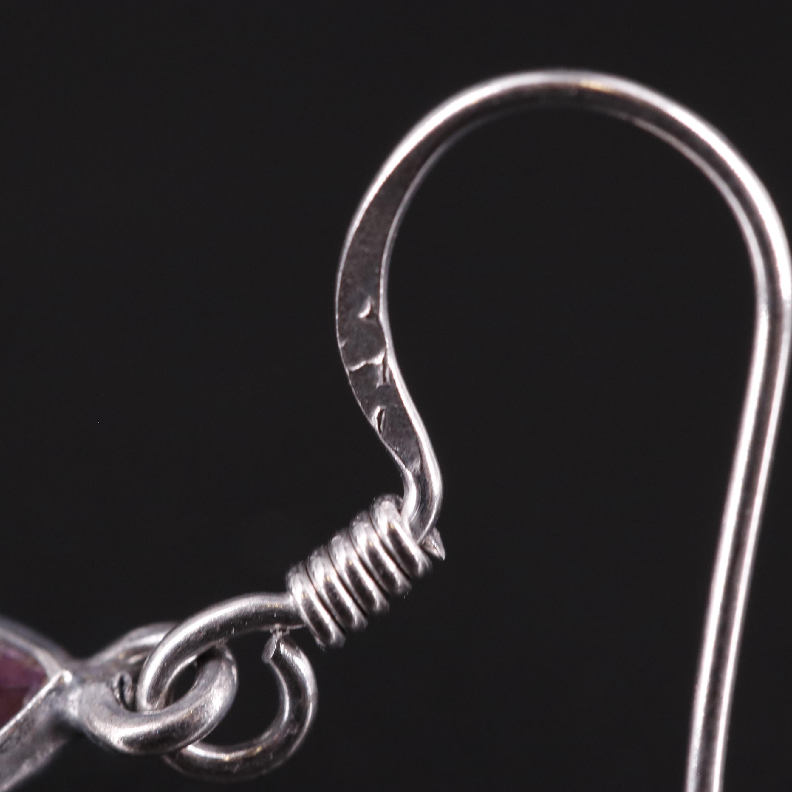 Sterling Amethyst Drop Earrings