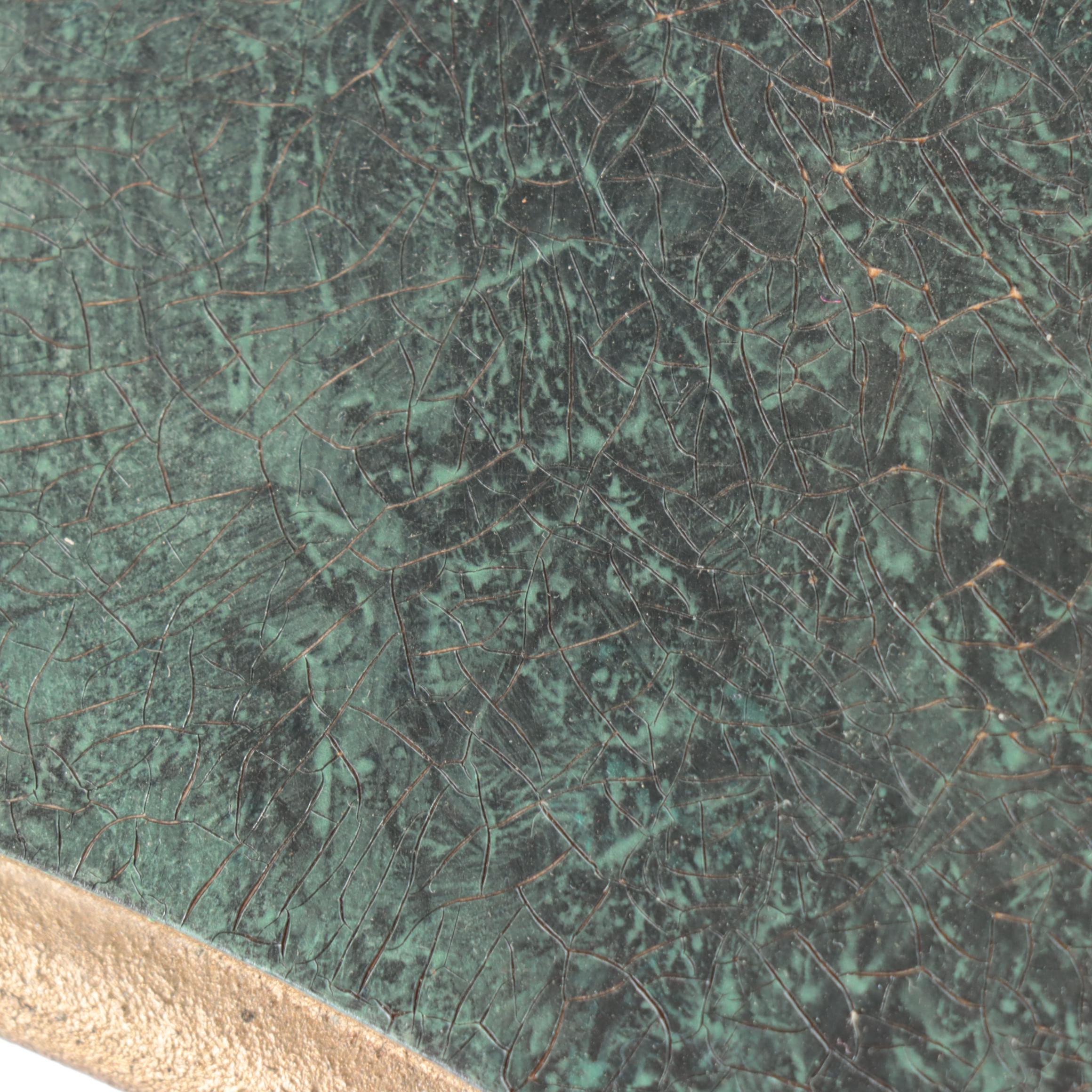 French Rococo Style Partial Gilt Dolphin Leg Side Table