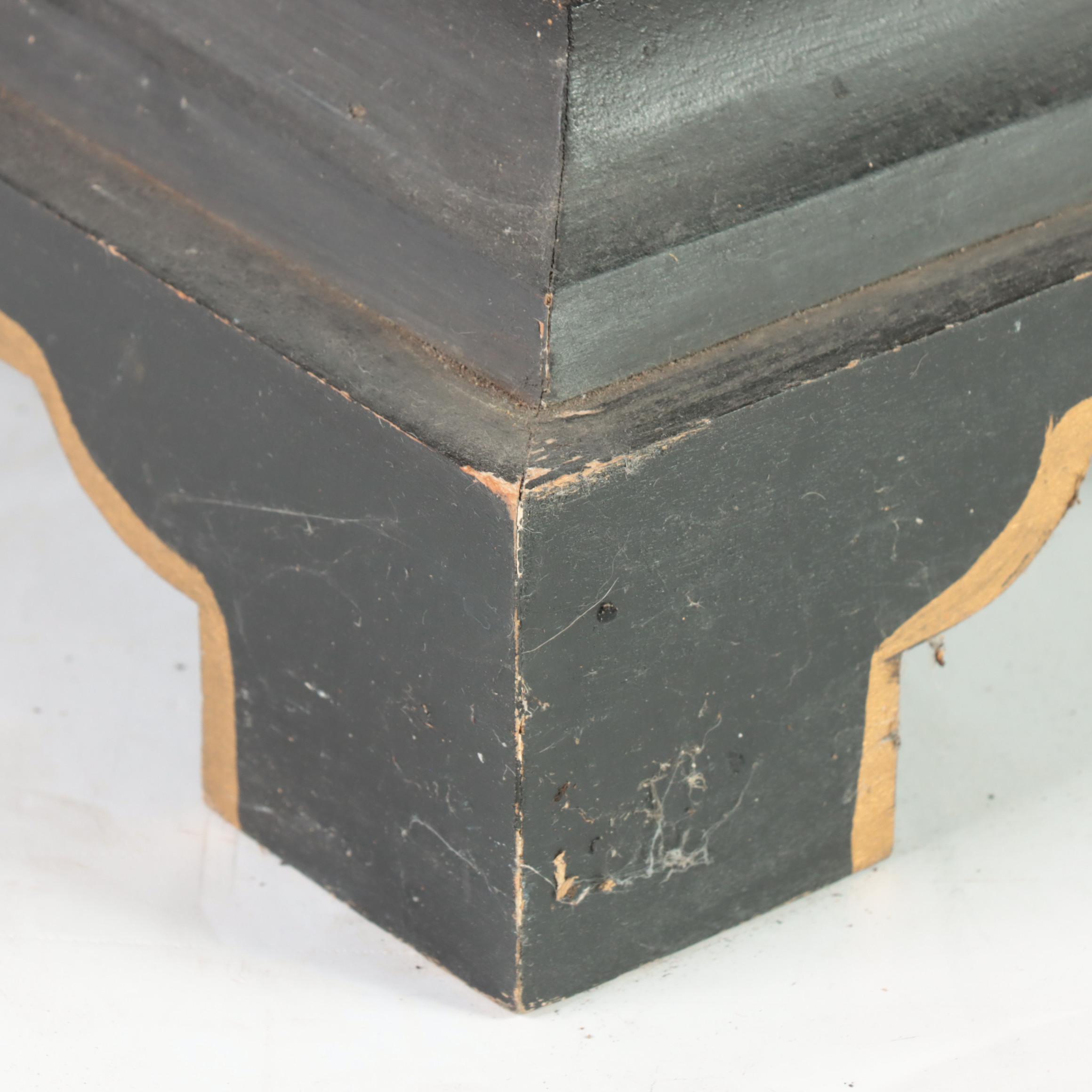 French Rococo Style Partial Gilt Dolphin Leg Side Table