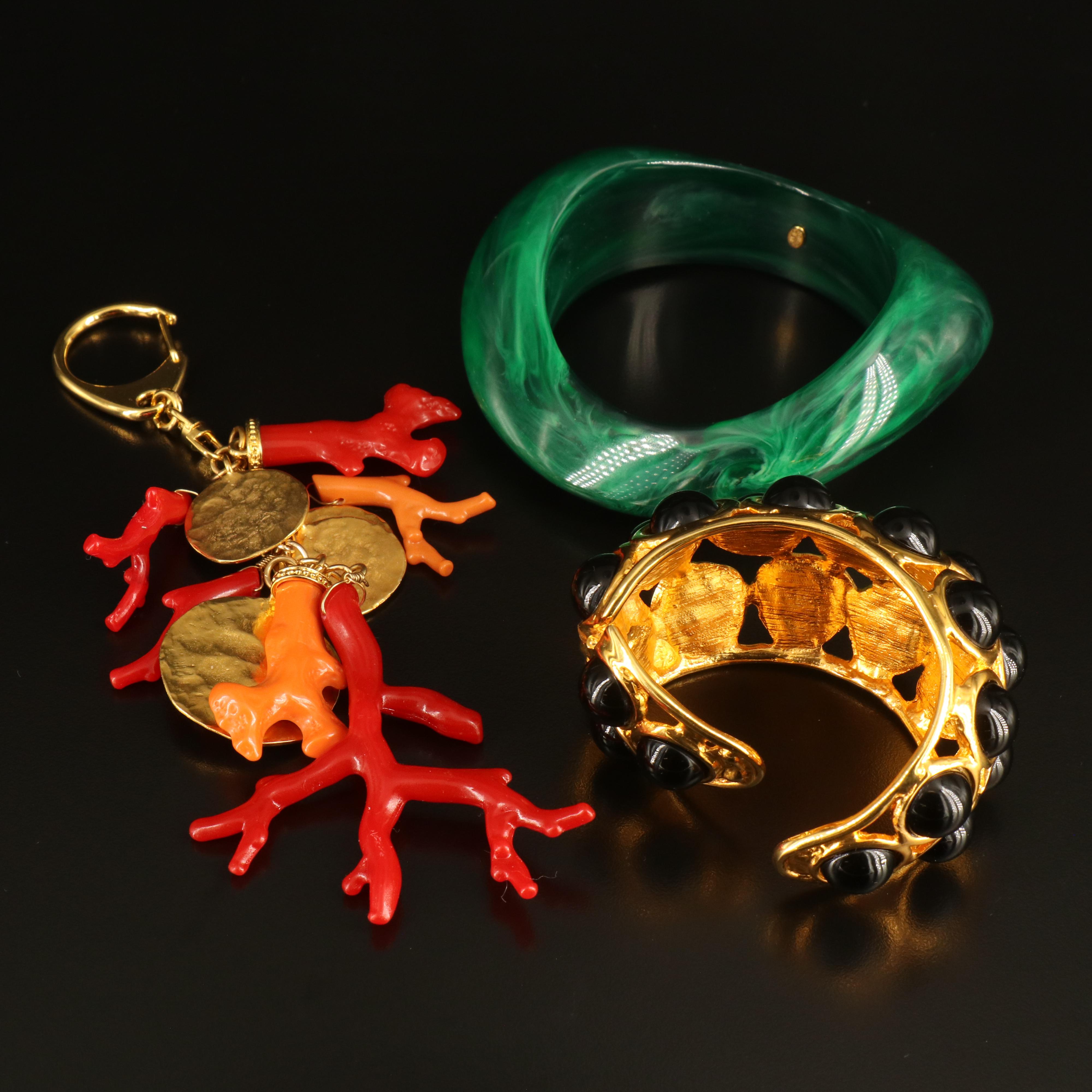 Kenneth Jay Lane Featured in Bracelet, Necklace and Keychain Collection