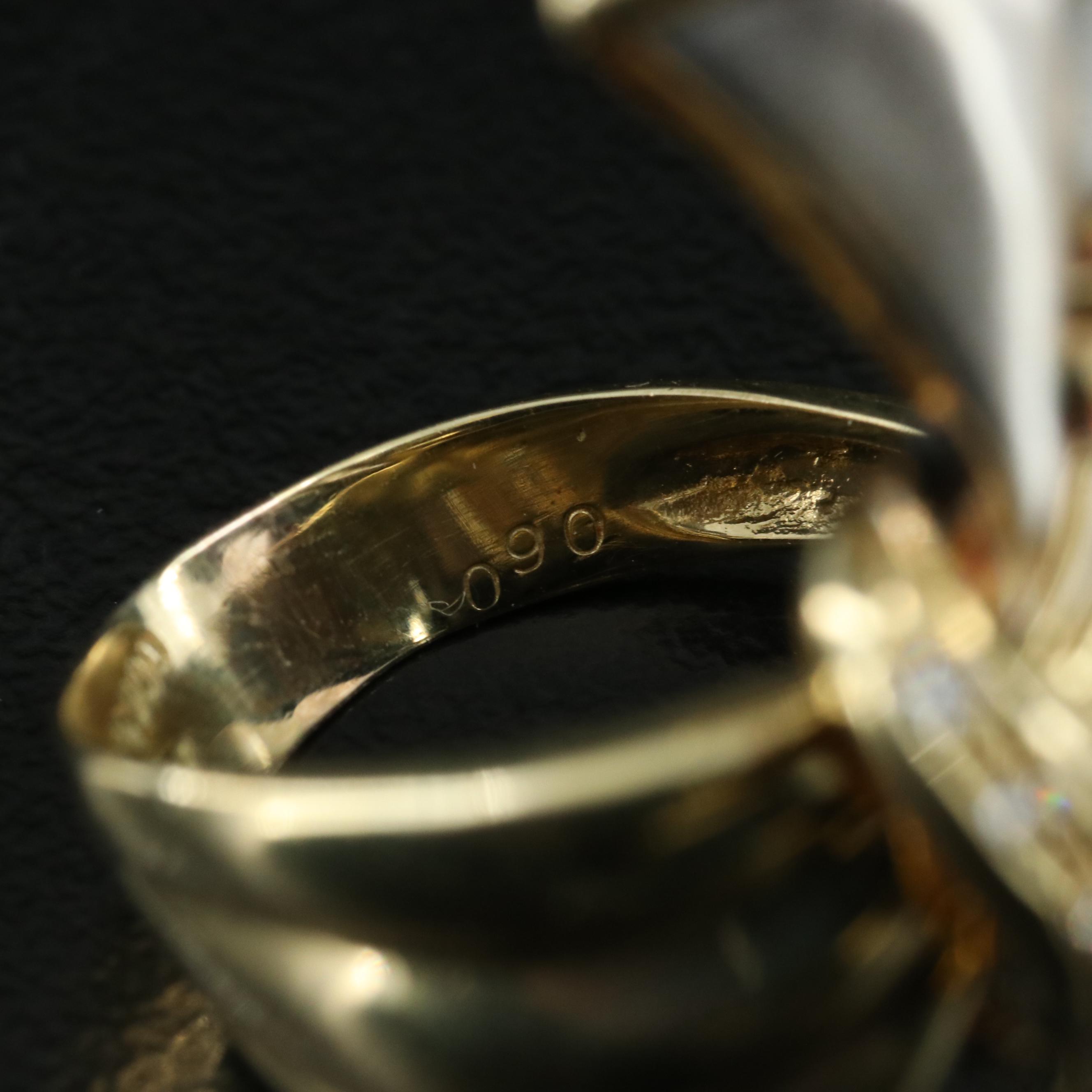 18K and Platinum 0.55 CTW Diamond Fan Ring