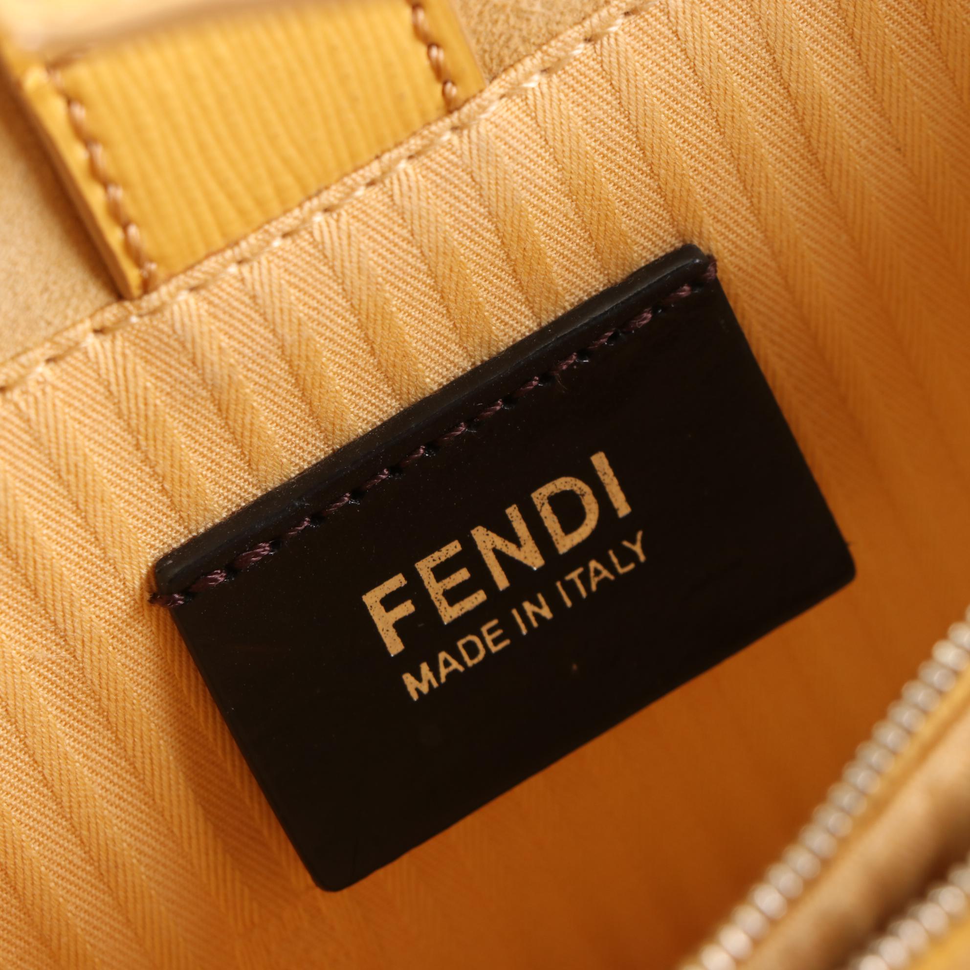 Fendi Petite 2Jours Patent Saffiano Leather Top Handle Bag