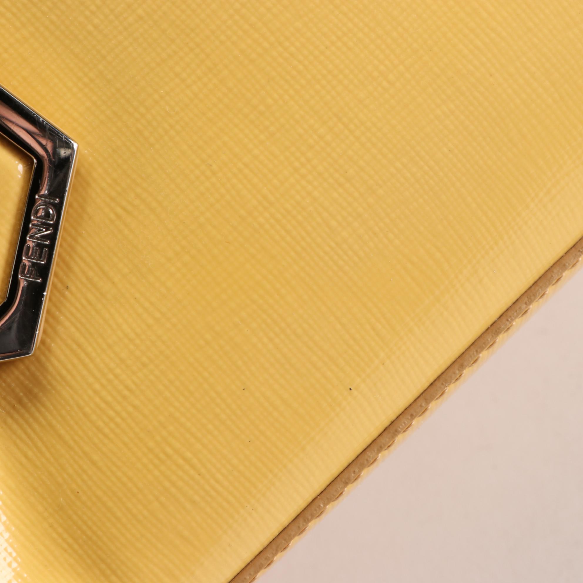 Fendi Petite 2Jours Patent Saffiano Leather Top Handle Bag