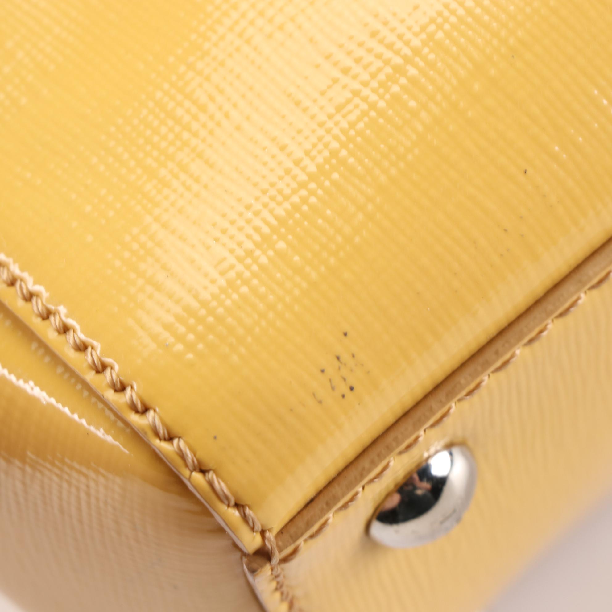 Fendi Petite 2Jours Patent Saffiano Leather Top Handle Bag