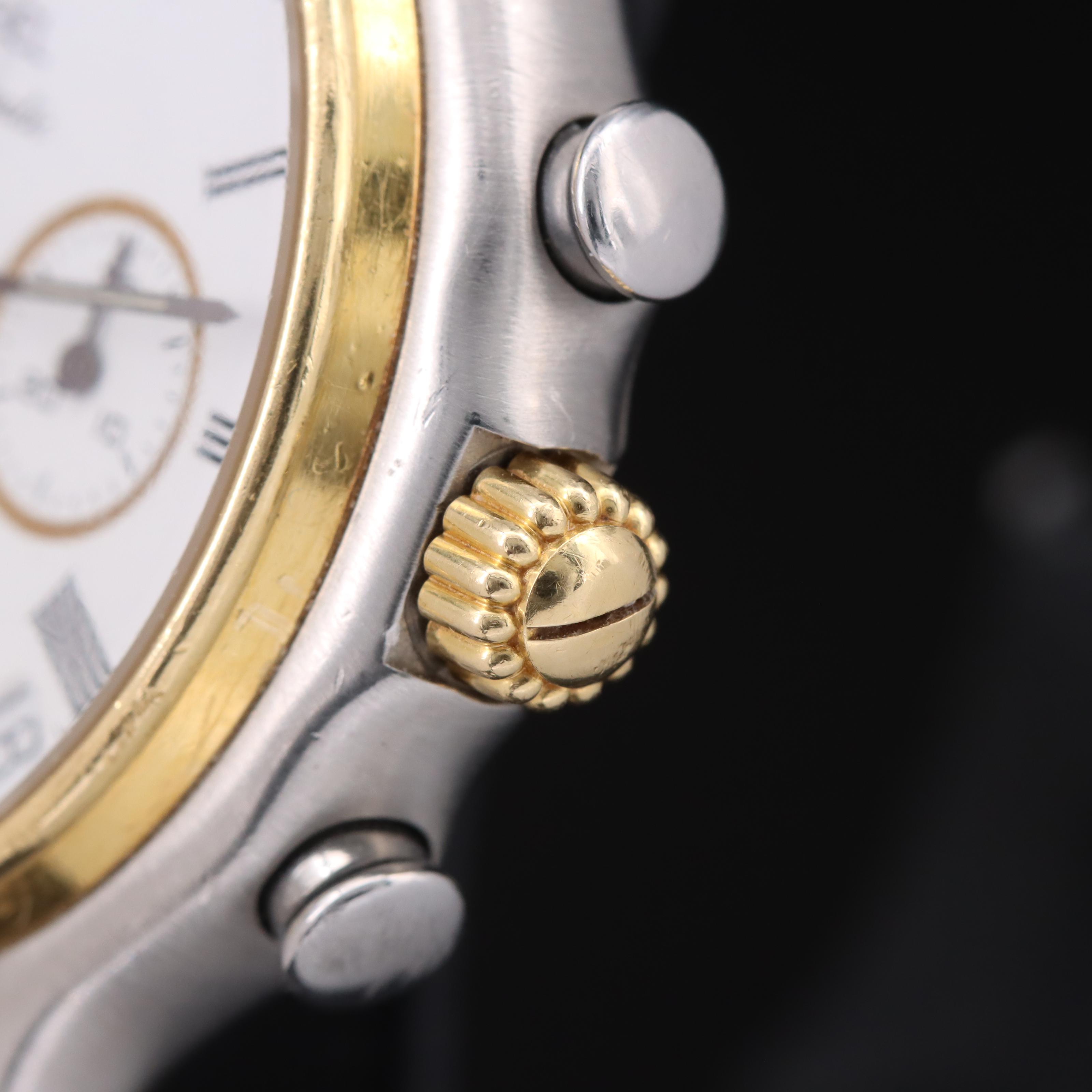 18K and Stainless Steel Ebel 1911 Automatic Chronograph "El Primero" Watch