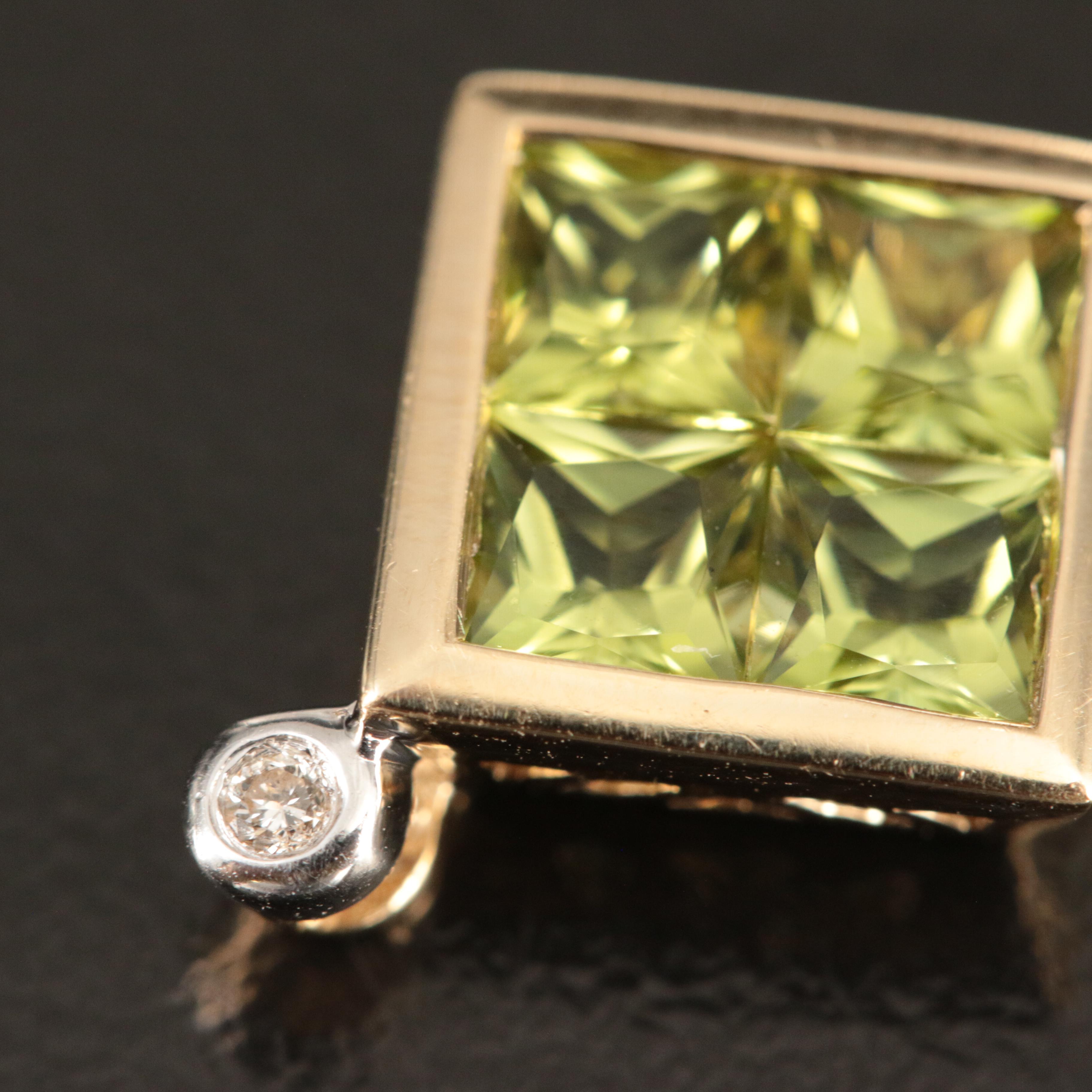 14K Peridot Pendant