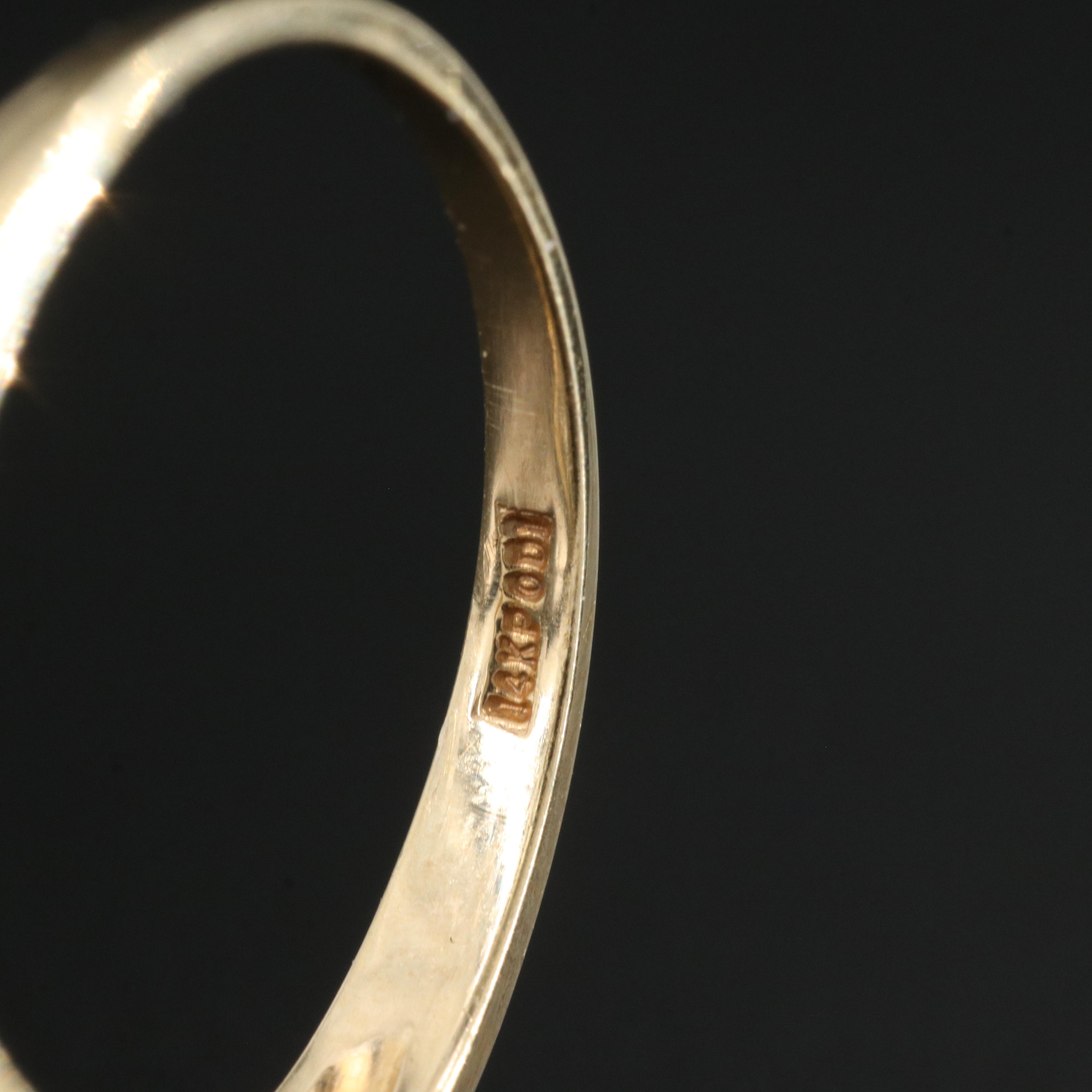 14K 0.45 CTW Diamond Cluster Ring